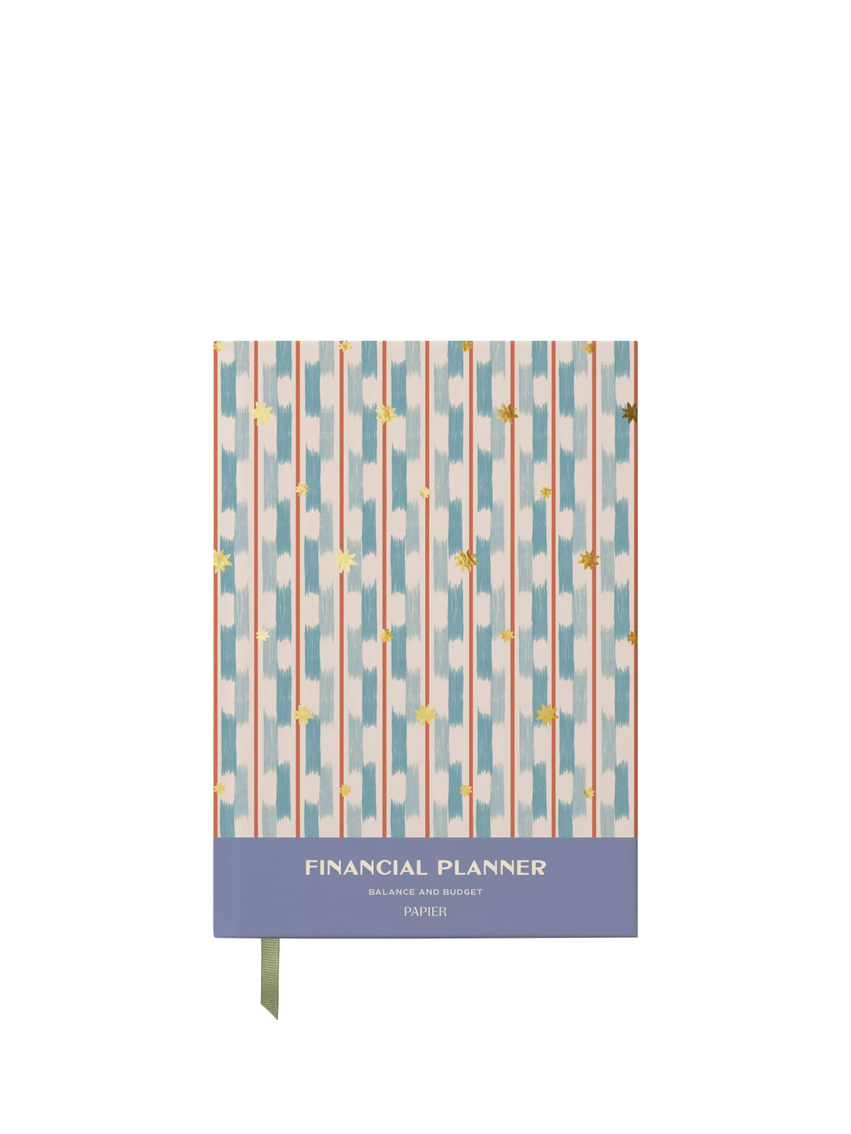 Papier Starry Ikat finance planner Blue A5 - British product