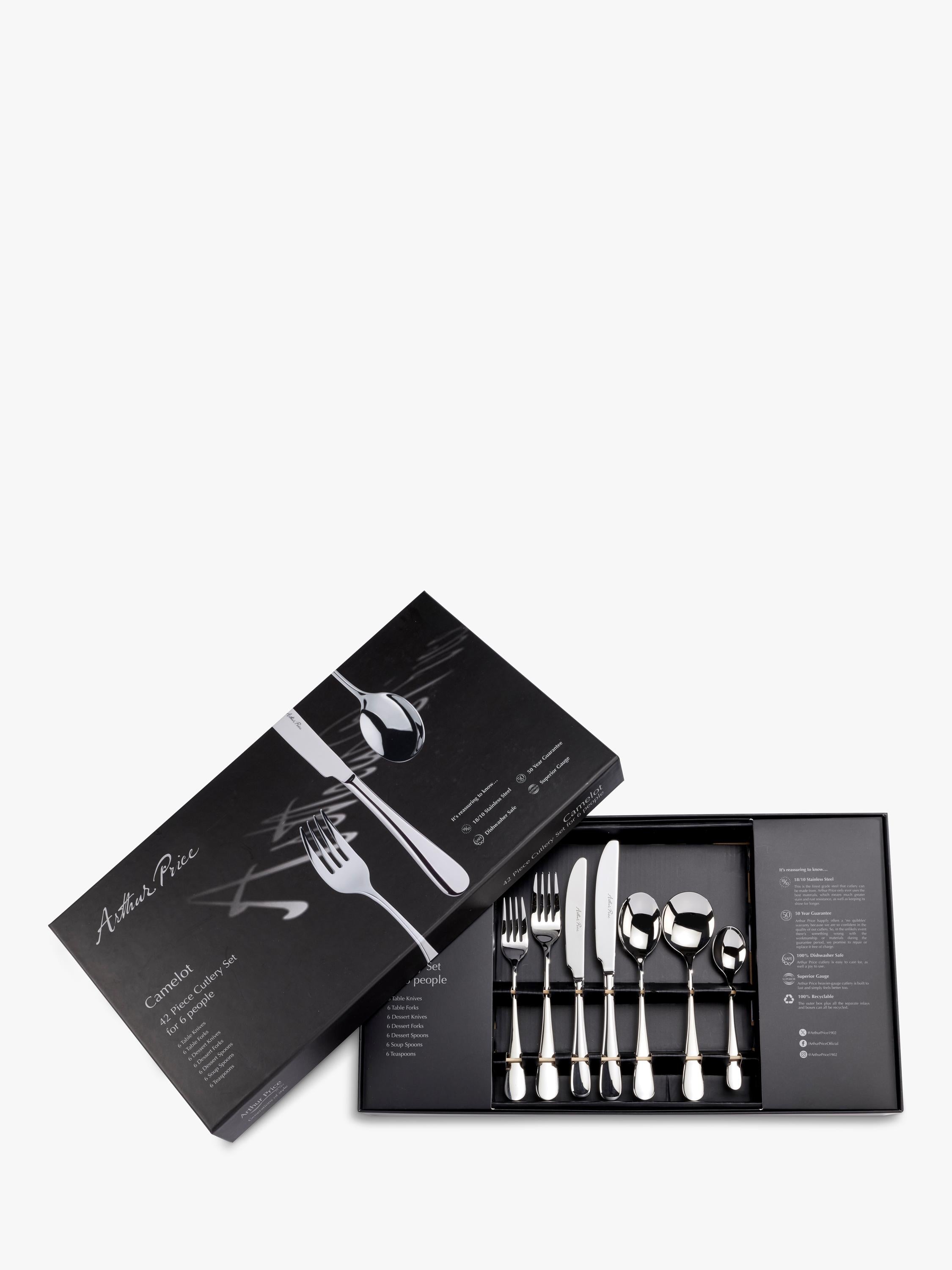 Arthur Price Camelot cutlery set 42 piece 6 place settings - British product