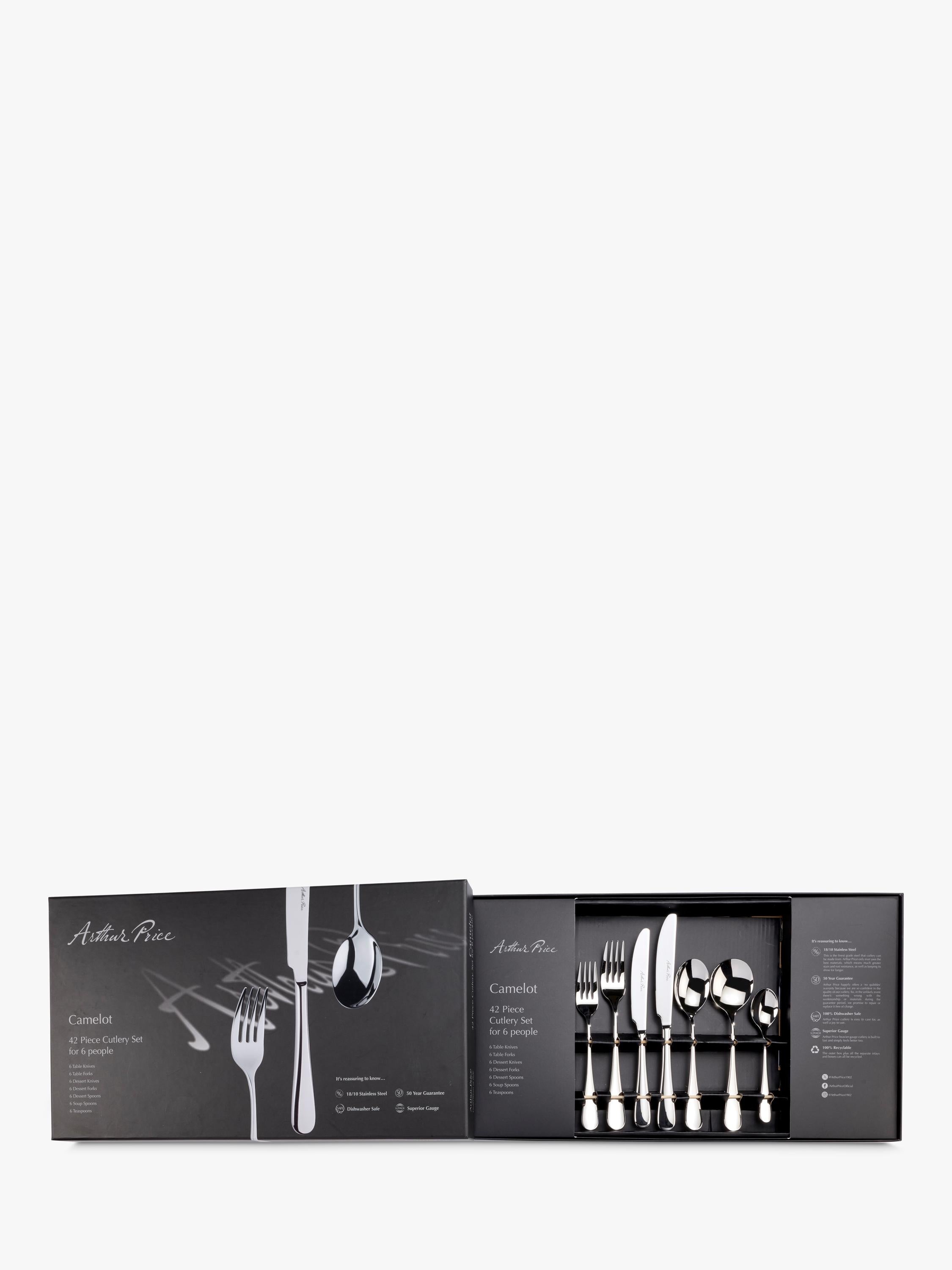 Arthur Price Camelot cutlery set 42 piece 6 place settings - British product