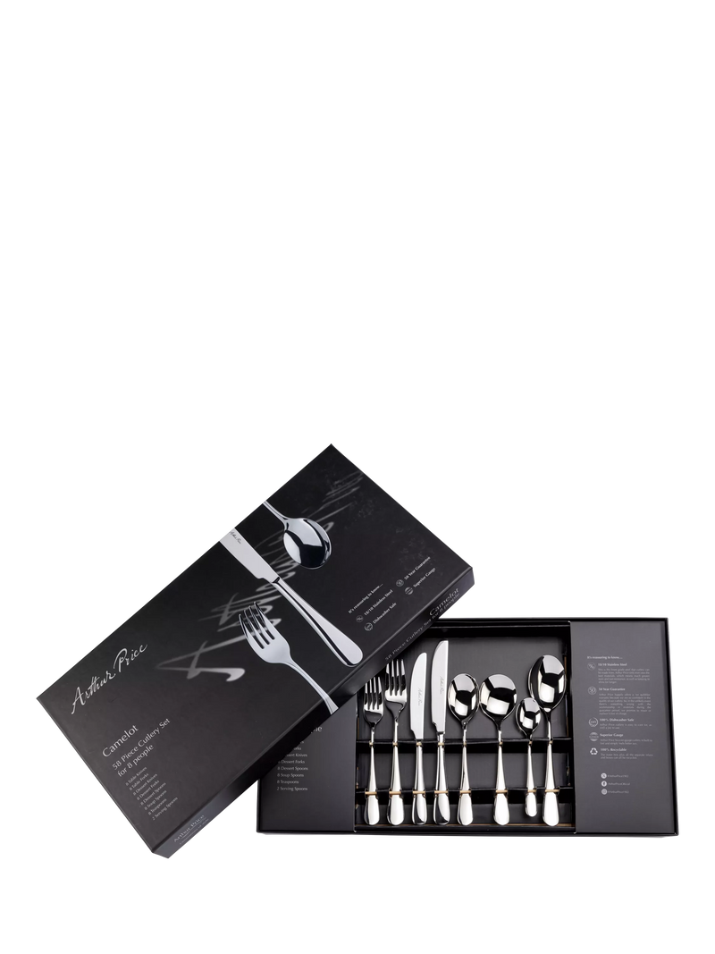 Arthur Price Camelot cutlery set 58 pieces (British brand)
