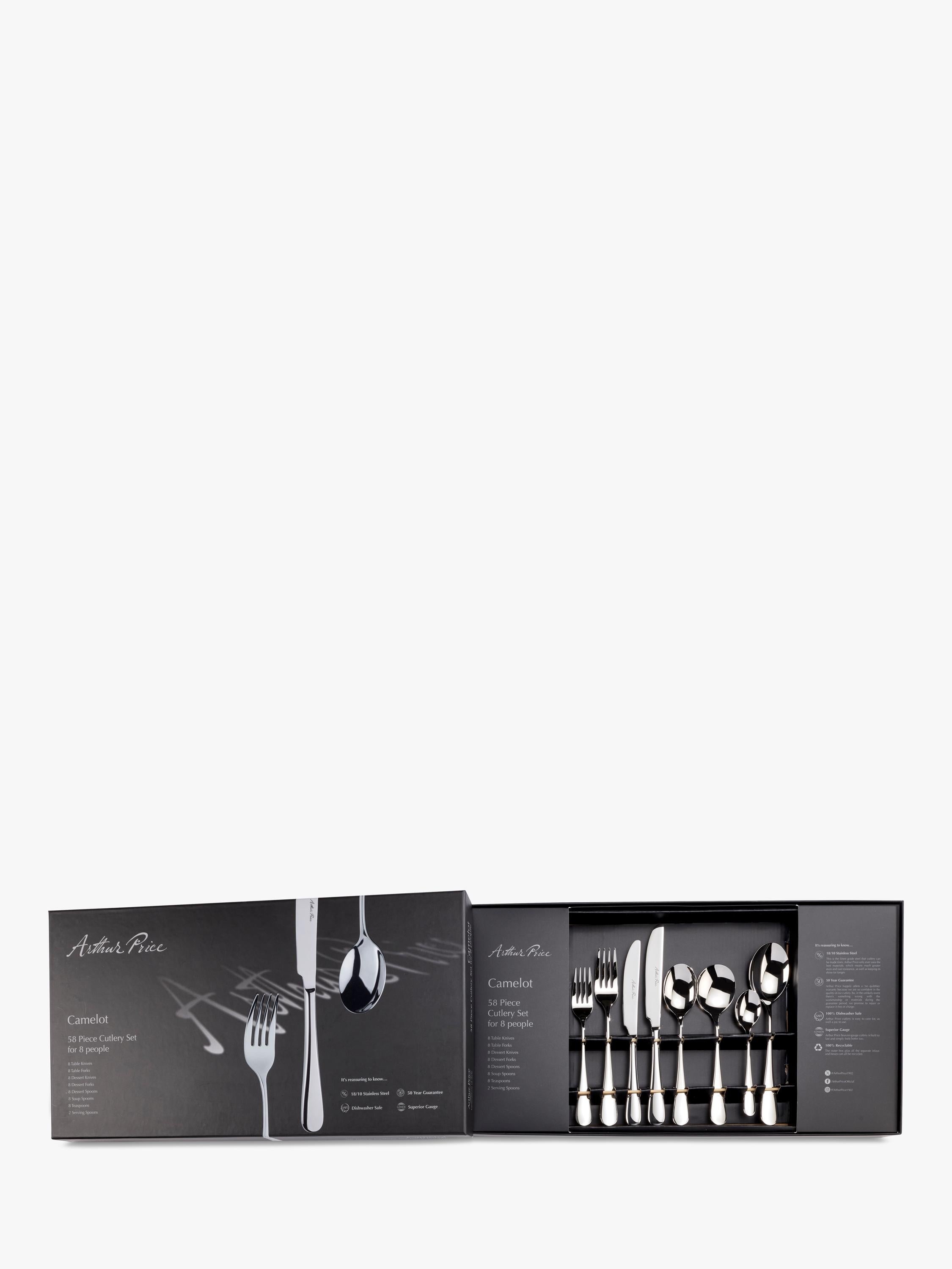 Arthur Price Camelot cutlery set 58 pieces (British brand)