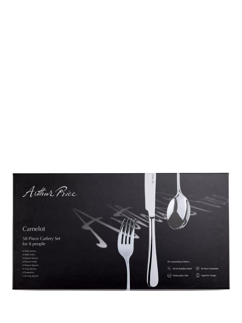 Arthur Price Camelot cutlery set 58 pieces (British brand)