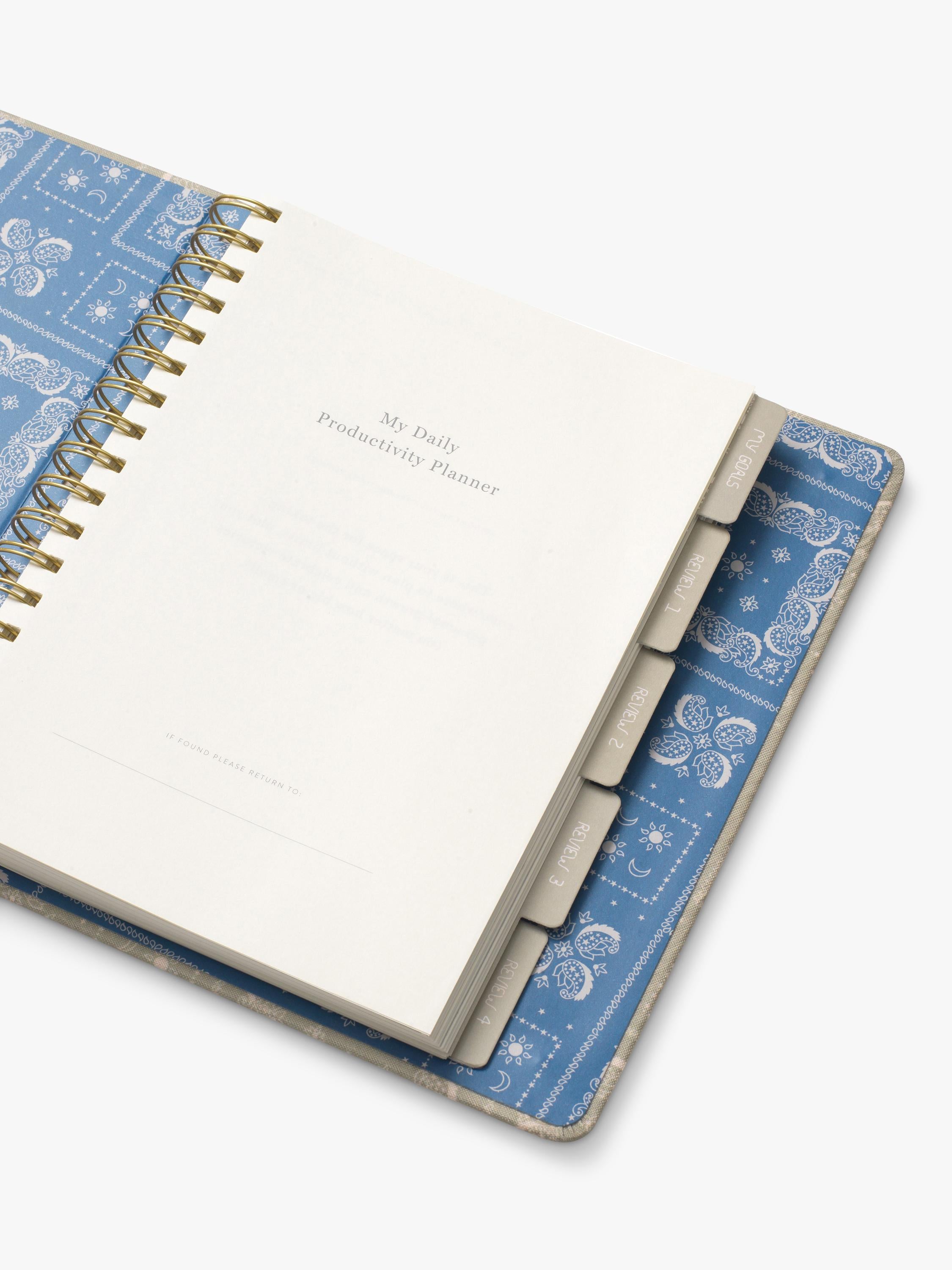 Papier Bandana spiral planner green, UK version