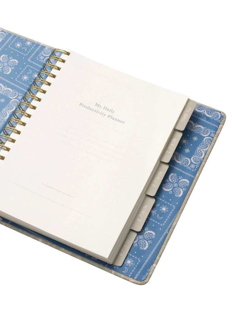 Papier Bandana spiral planner green, UK version