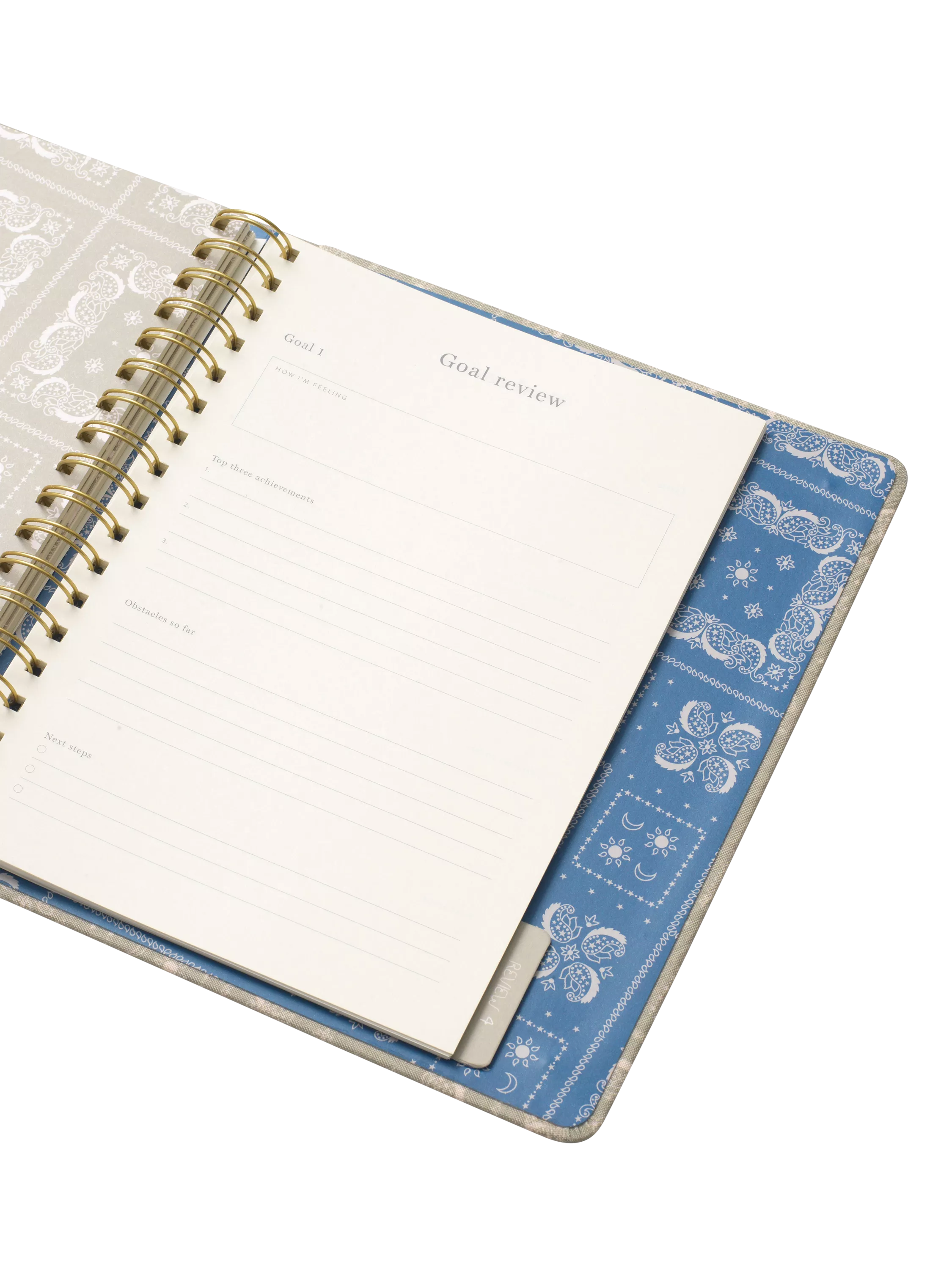 Papier Bandana spiral planner green, UK version