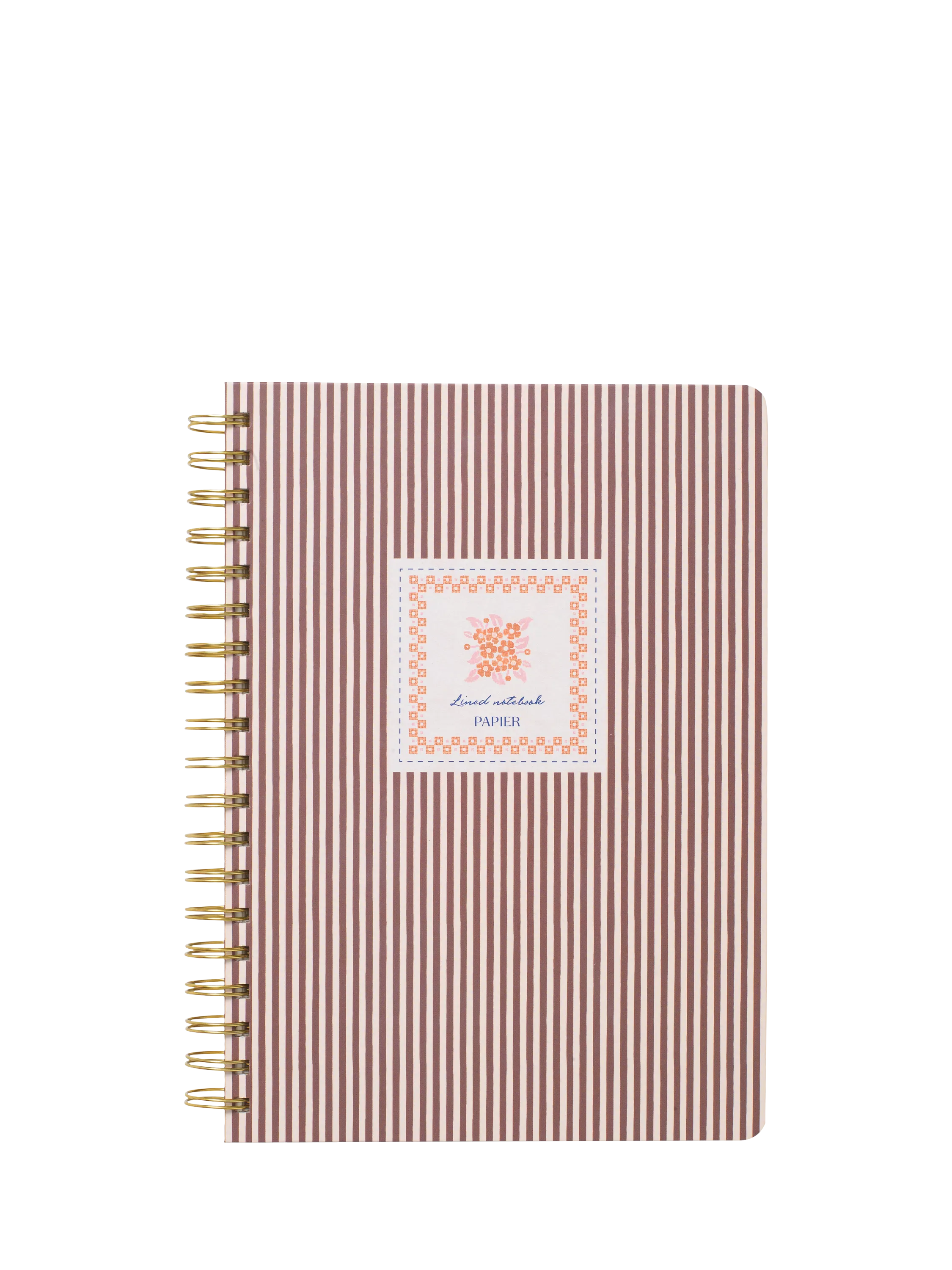 Papier striped bloom notebook beige - British brand