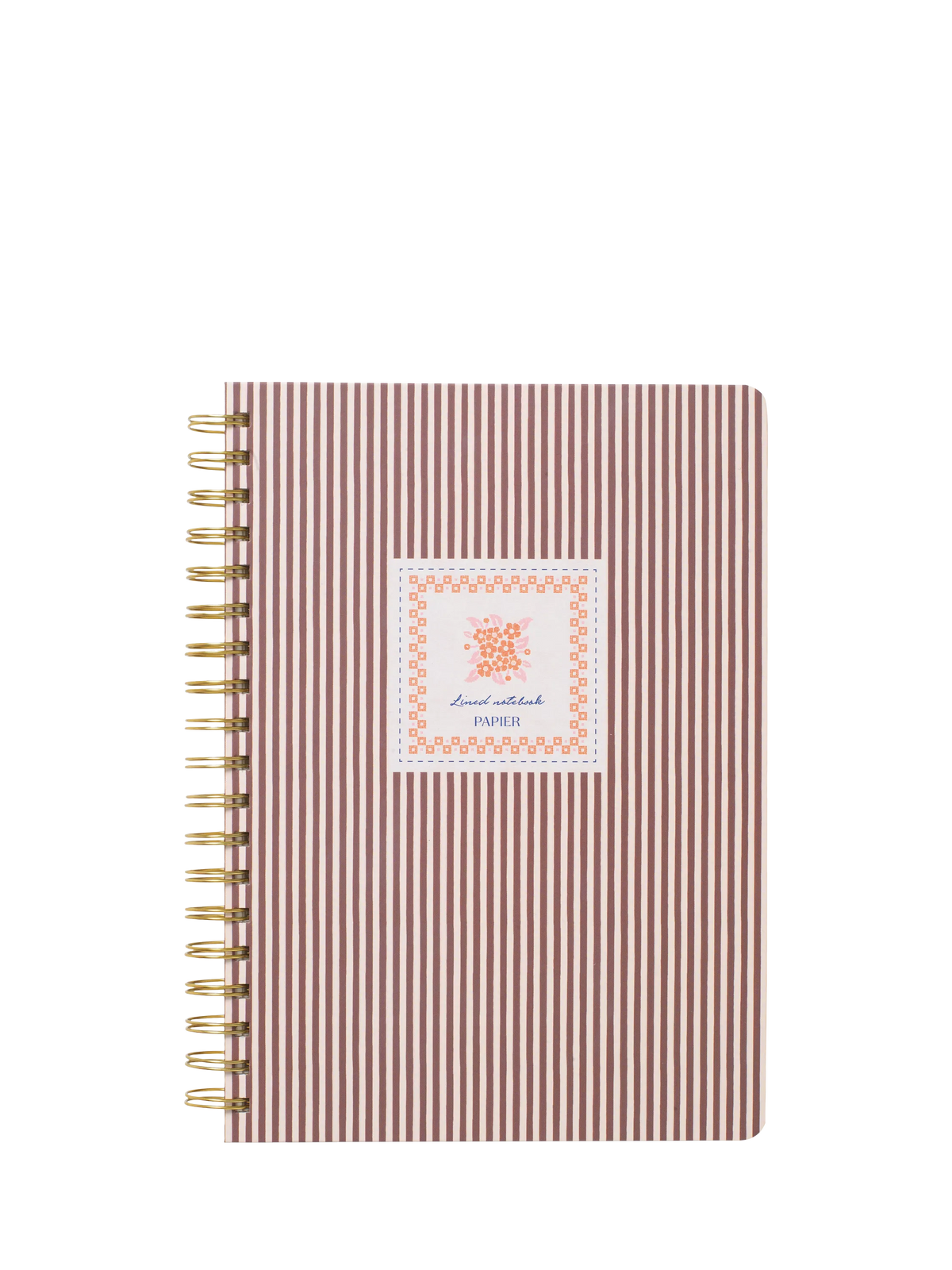Papier striped bloom notebook beige - British brand