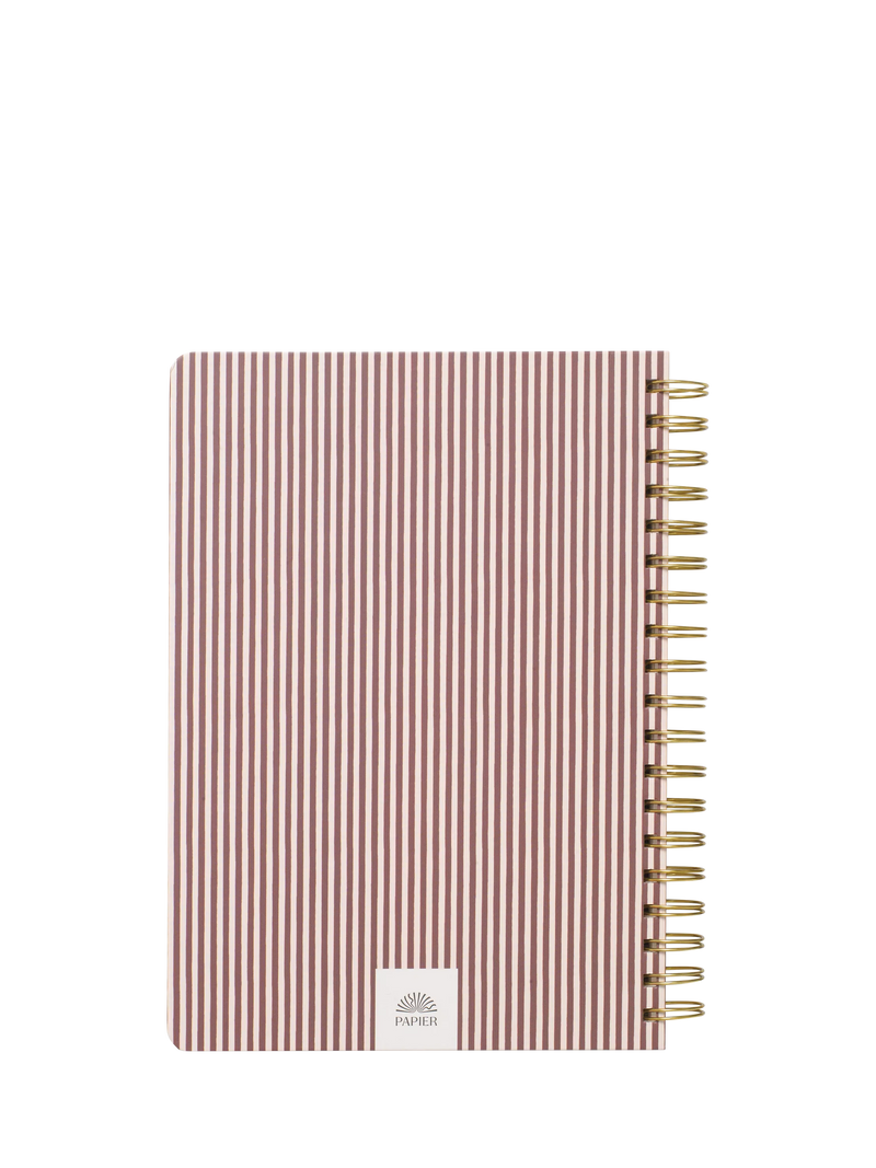 Papier striped bloom notebook beige - British brand