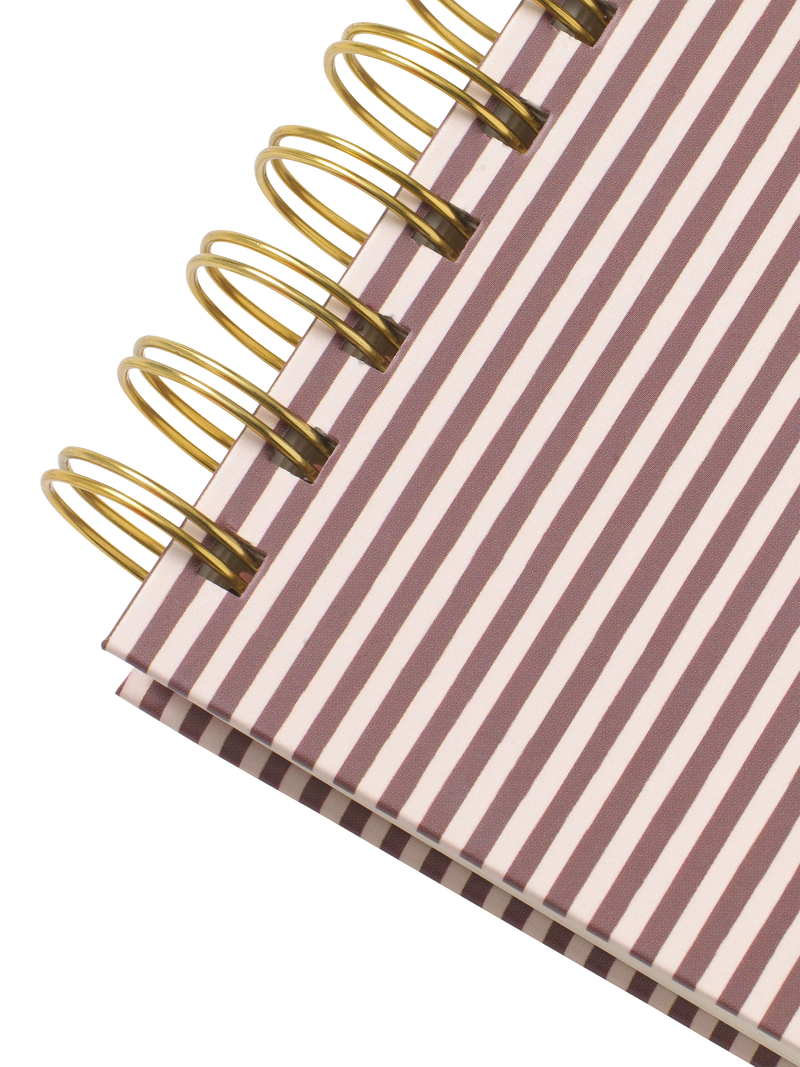 Papier striped bloom notebook beige - British brand