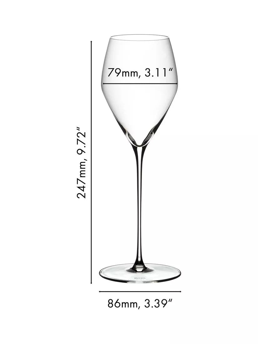 RIEDEL Veloce crystal champagne glasses clear 327ml set, UK version