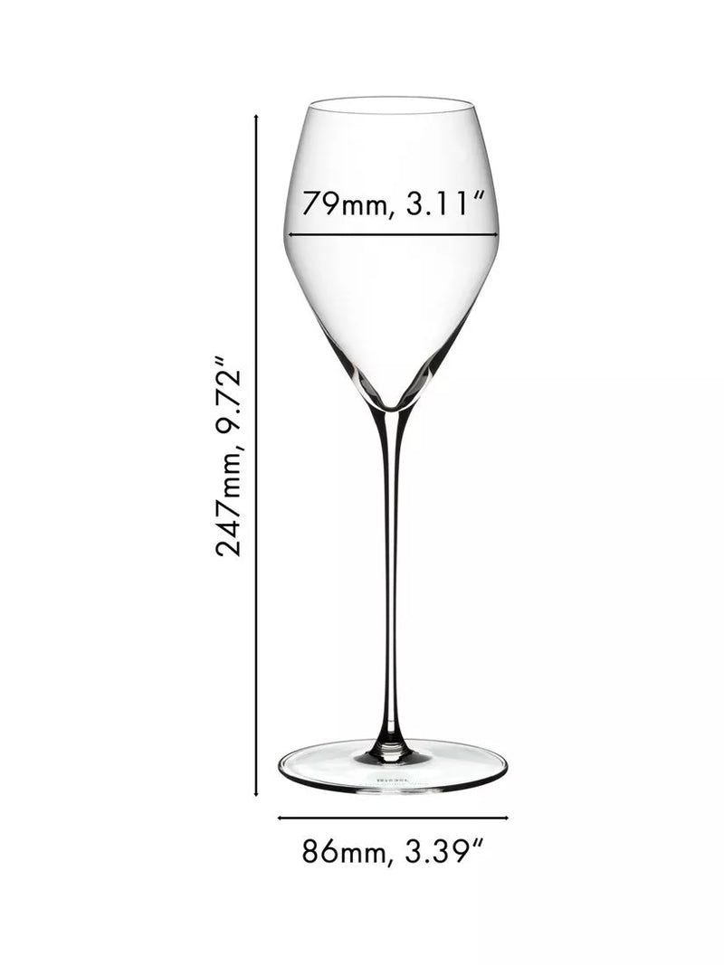 RIEDEL Veloce crystal champagne glasses clear 327ml set, UK version