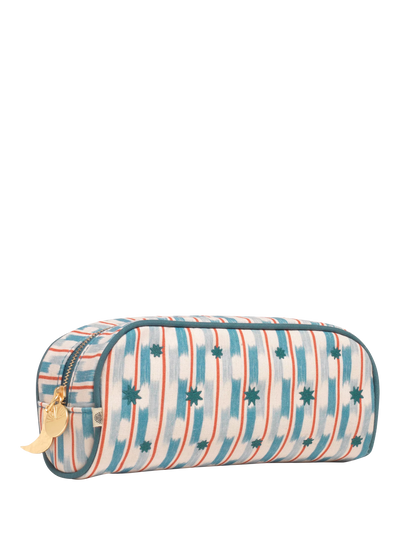 John Lewis Papier Cross Stitch Pencil Case, Blue- Buy online at McGrocer