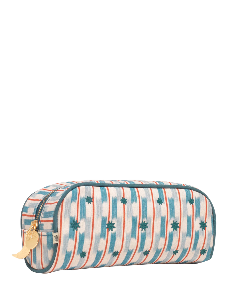 Papier cross stitch pencil case blue (British brand)