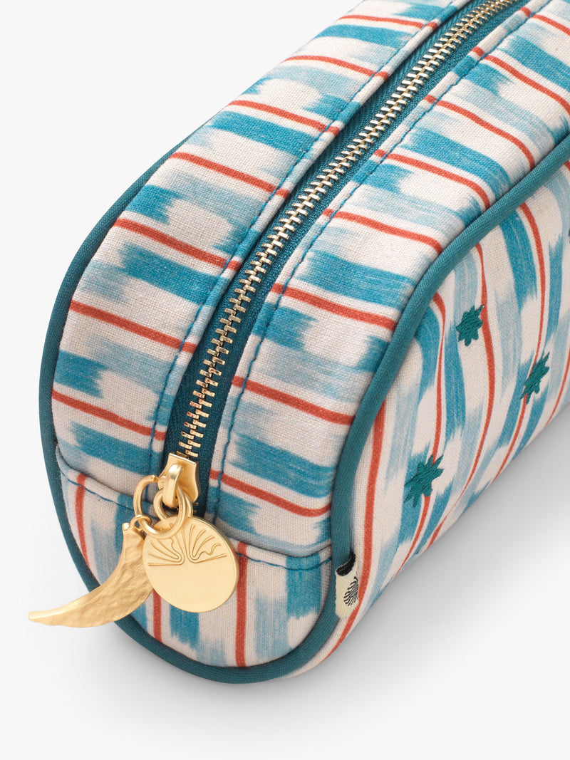 Papier cross stitch pencil case blue (British brand)
