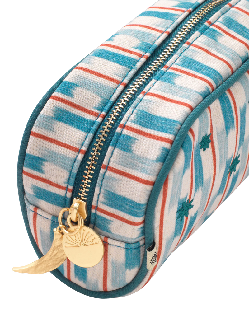 Papier cross stitch pencil case blue (British brand)