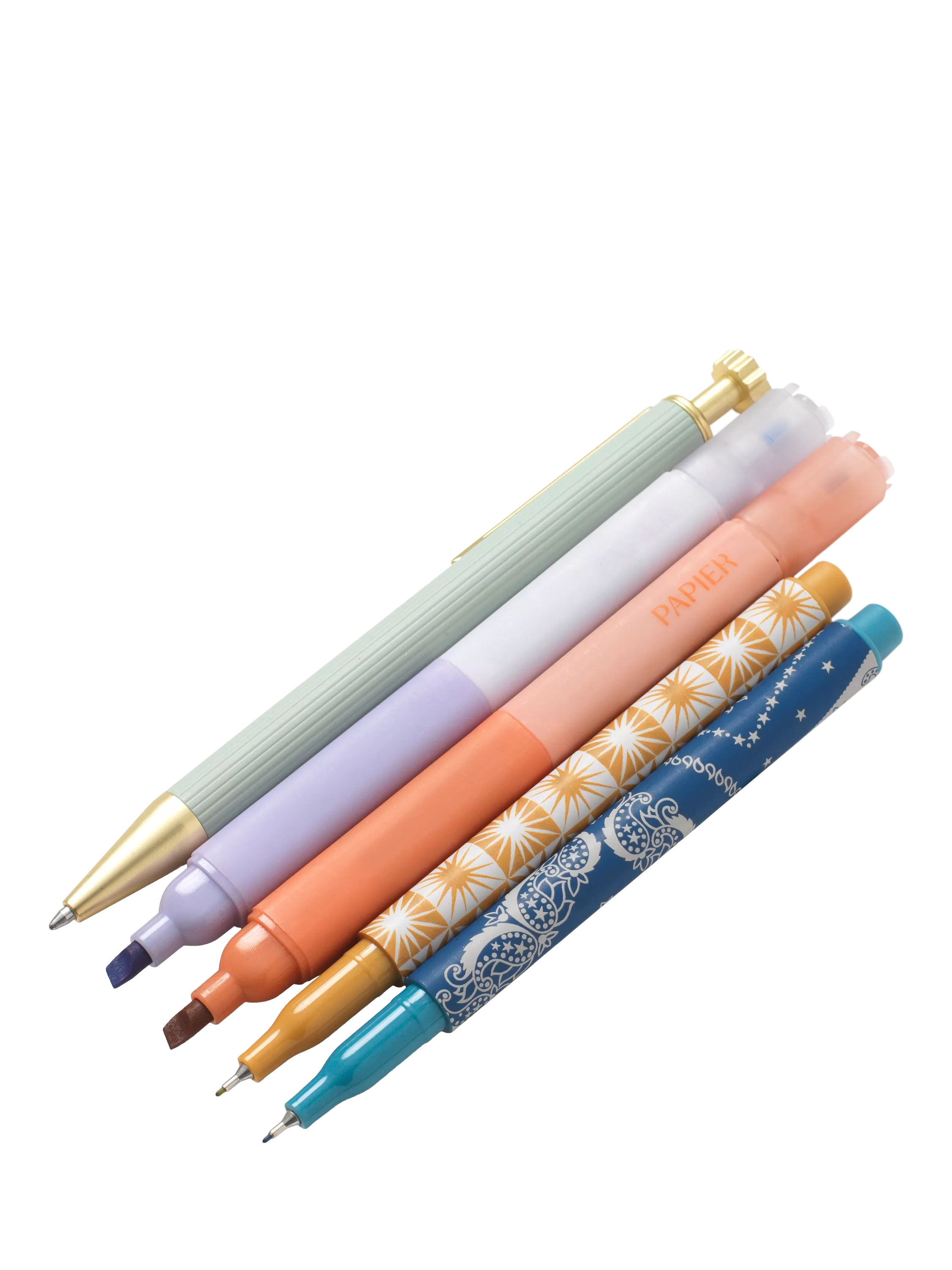 Papier Solstice Pen Gift Set with multi coloured inks, UK version