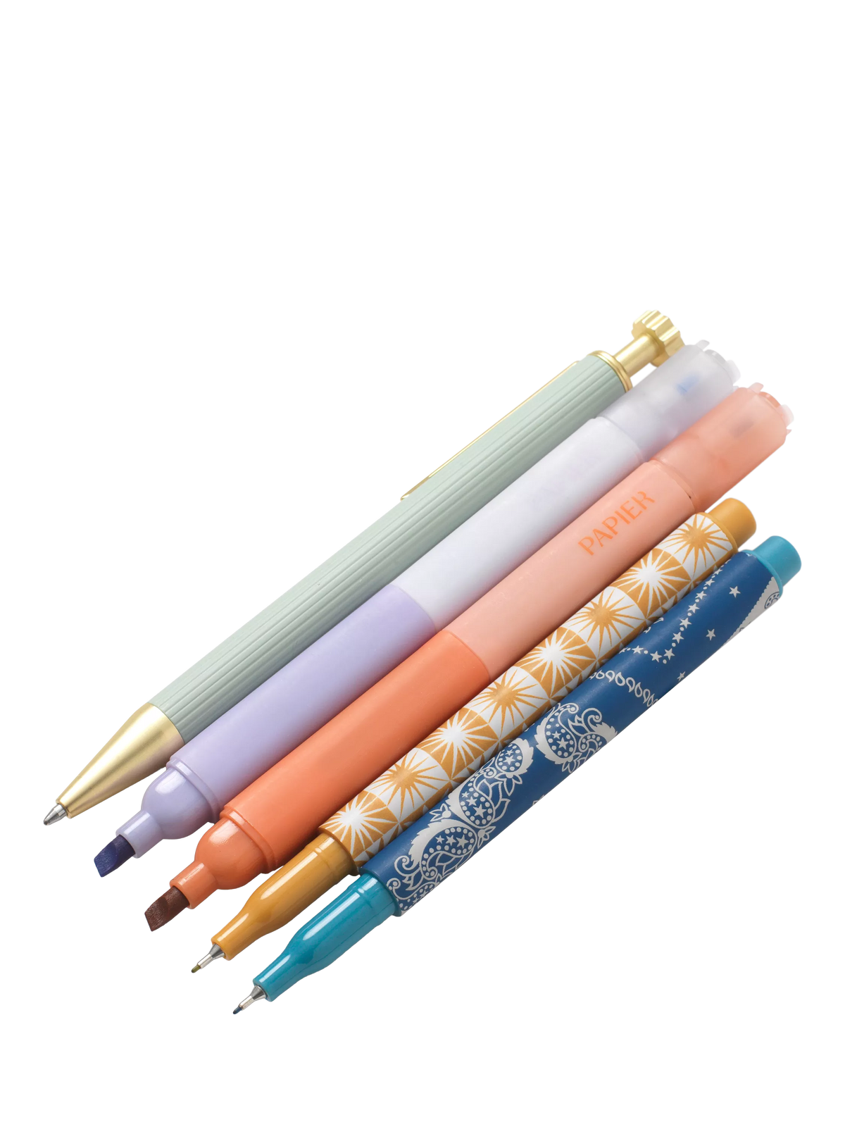 Papier Solstice Pen Gift Set with multi coloured inks, UK version