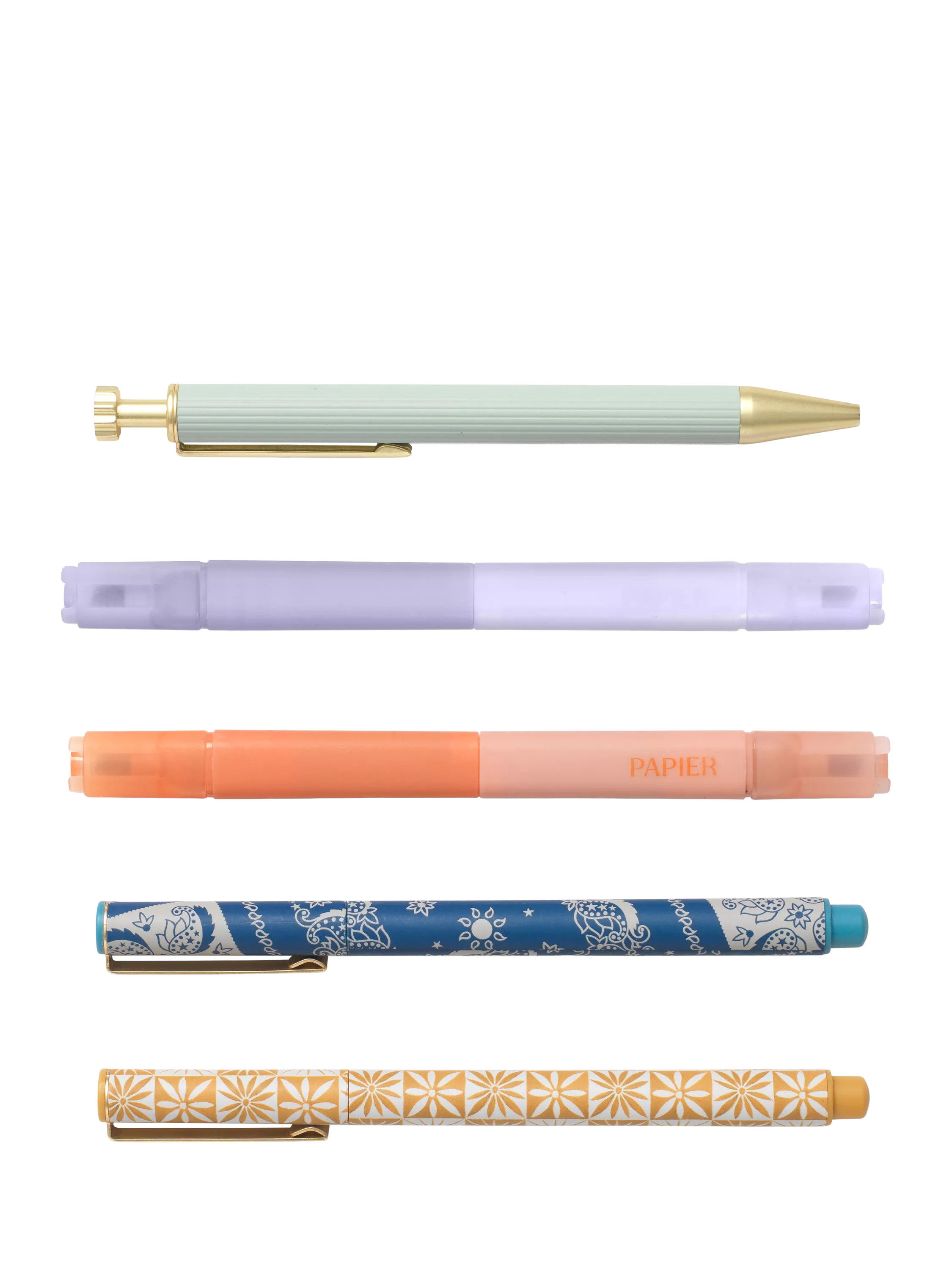 Papier Solstice Pen Gift Set with multi coloured inks, UK version