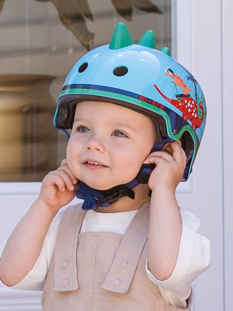 Micro Scooters kids dinosaur safety helmet, imported from the UK
