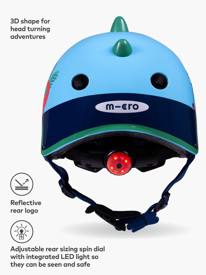 Micro Scooters kids dinosaur safety helmet, imported from the UK