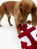 Barbour anchor squeaky dog toy red polyester, UK version