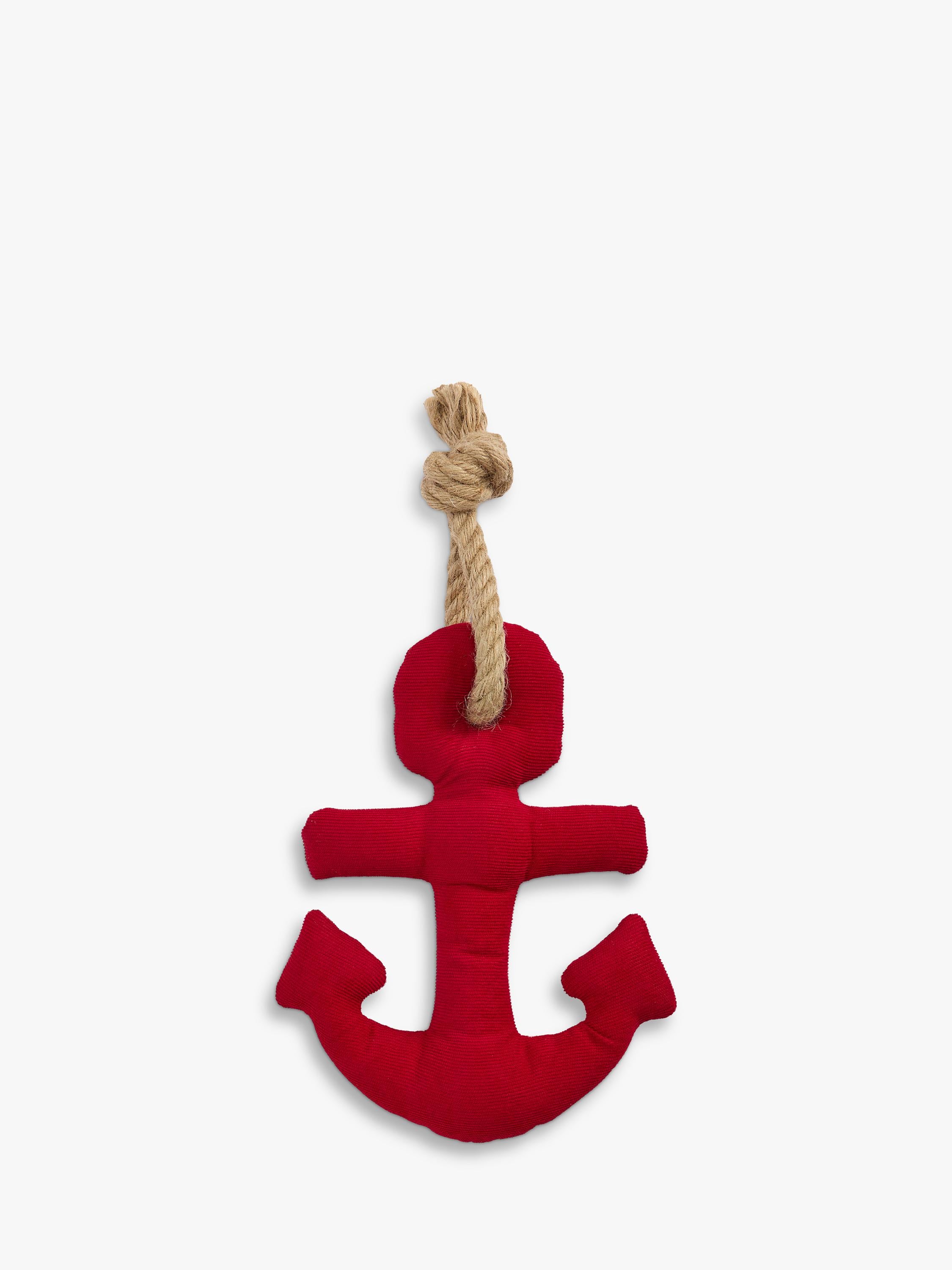 Barbour anchor squeaky dog toy red polyester, UK version