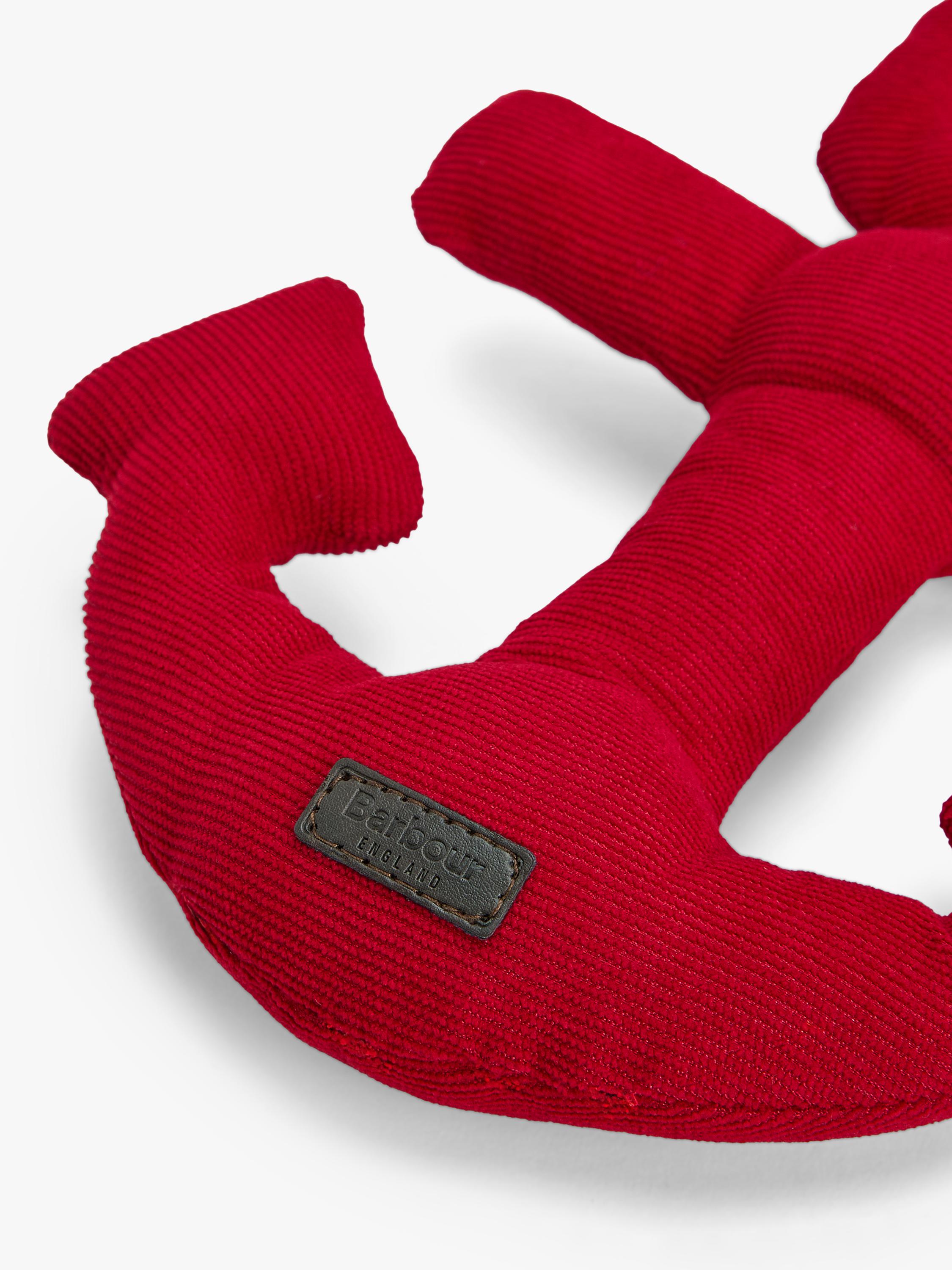Barbour anchor squeaky dog toy red polyester, UK version