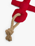 Barbour anchor squeaky dog toy red polyester, UK version