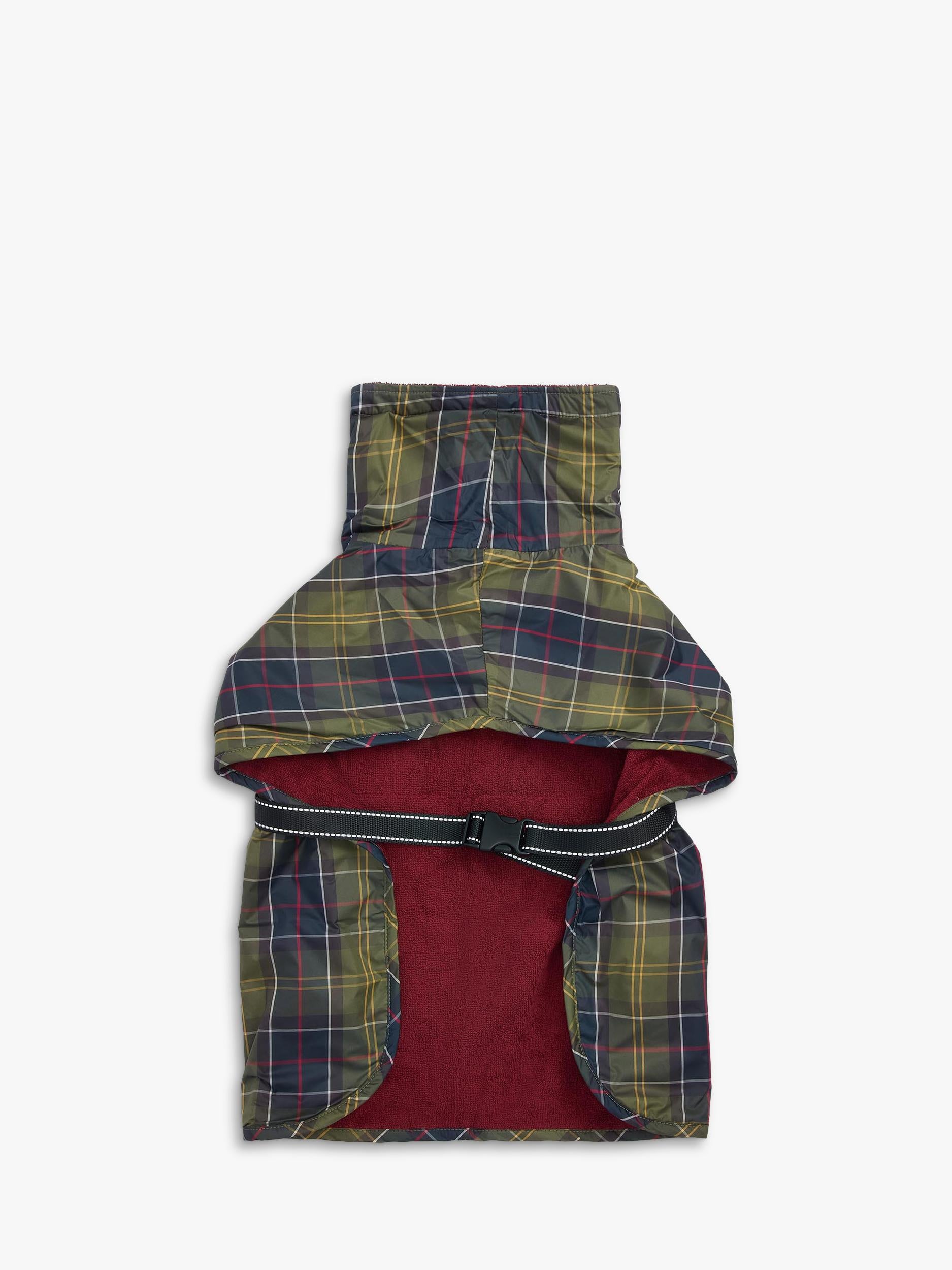 Barbour Tartan dog drying robe with cotton lining (British brand)