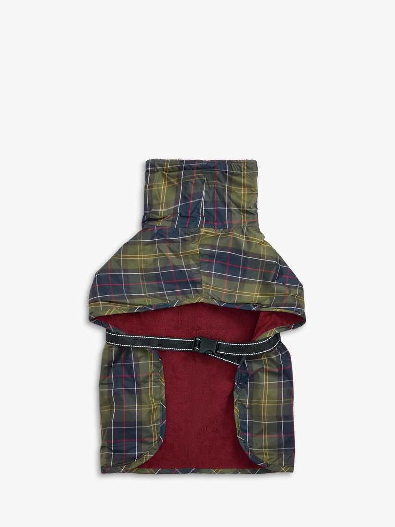 Barbour Tartan dog drying robe with cotton lining (British brand)