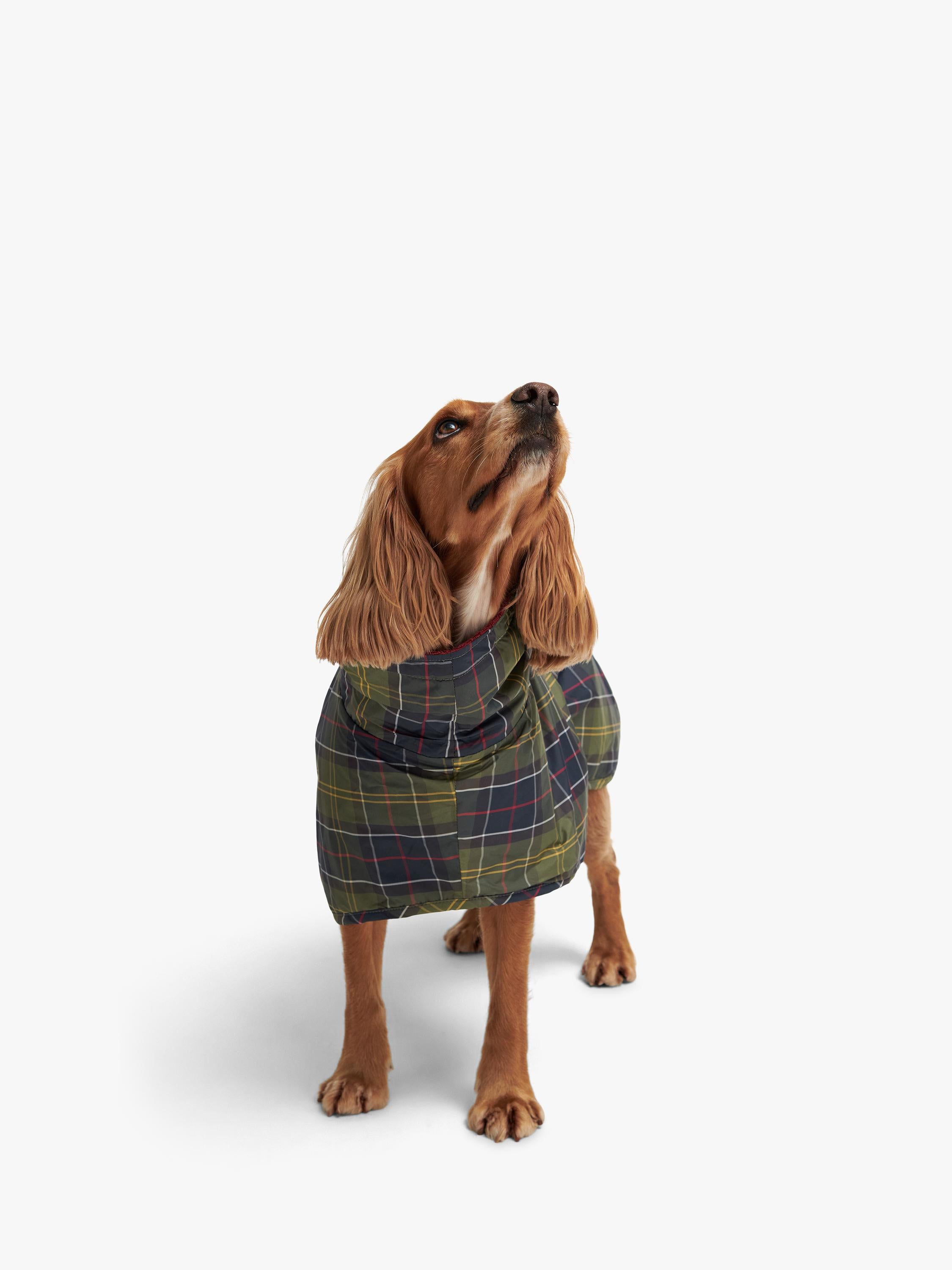 Barbour Tartan dog drying robe with cotton lining (British brand)