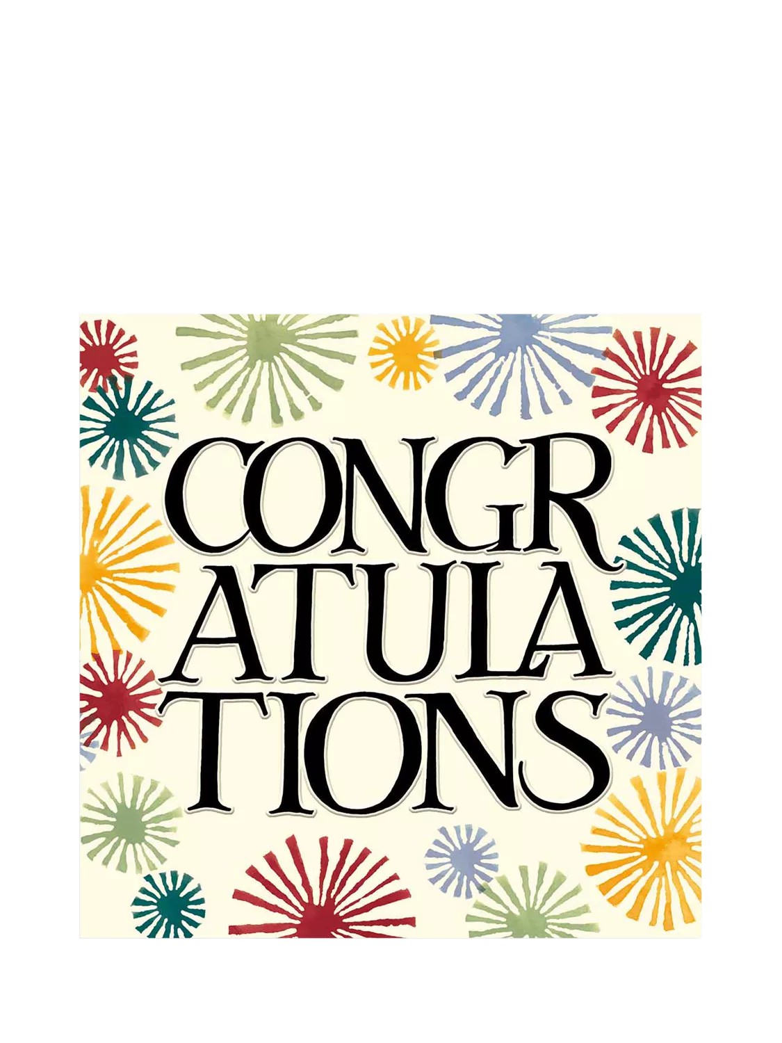 Emma Bridgewater Fireworks congratulations card, imported from the UK
