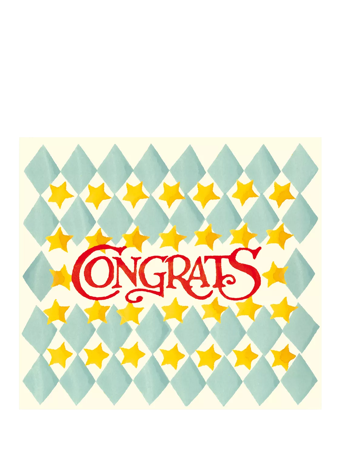 Emma Bridgewater Diamonds & Stars congratulations card, UK version