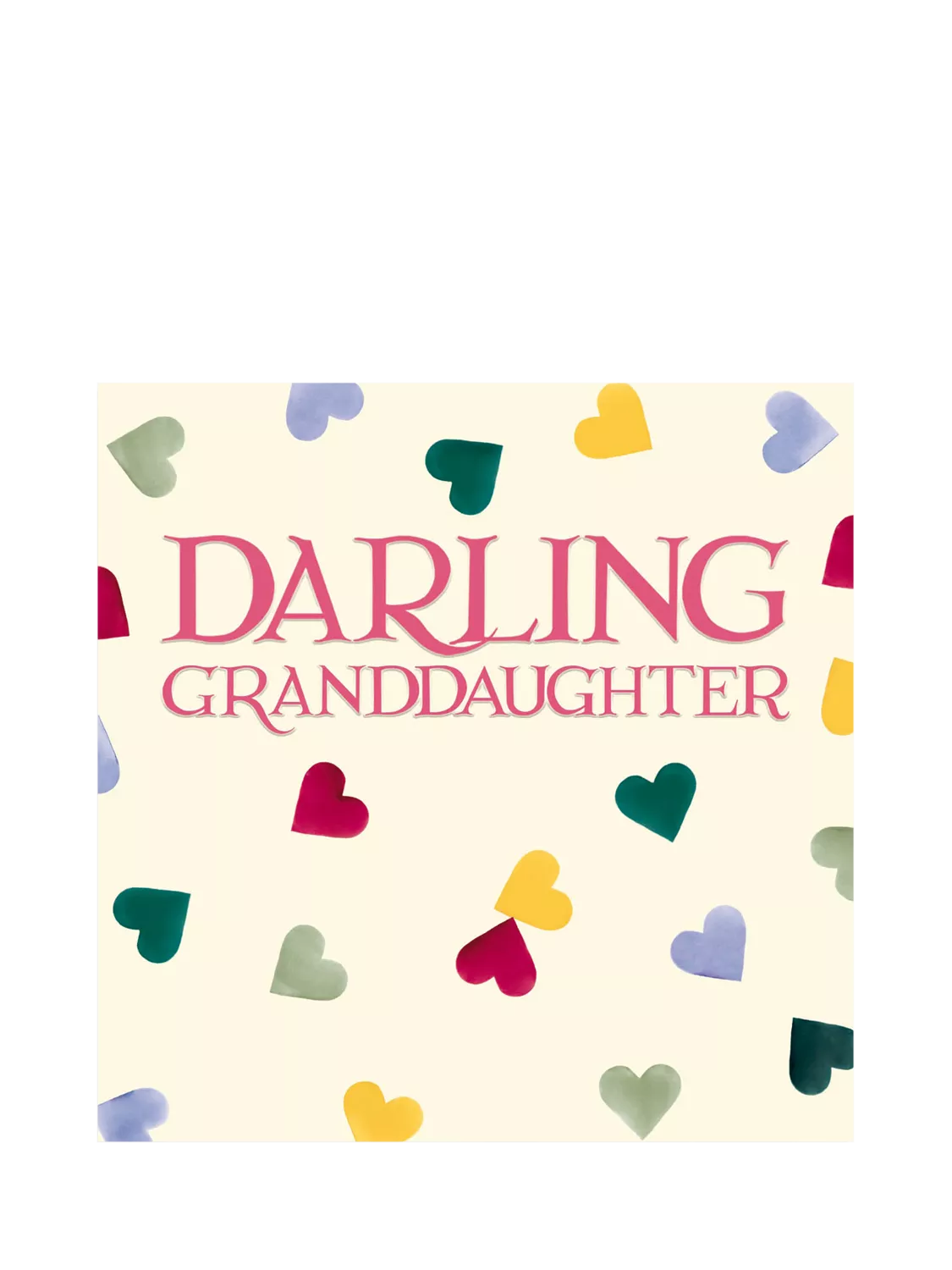 Emma Bridgewater Hearts Granddaughter Birthday Card (British brand)