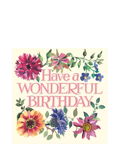 John Lewis Emma Bridgewater Mixed Flowers Birthday Card- Buy online at McGrocer