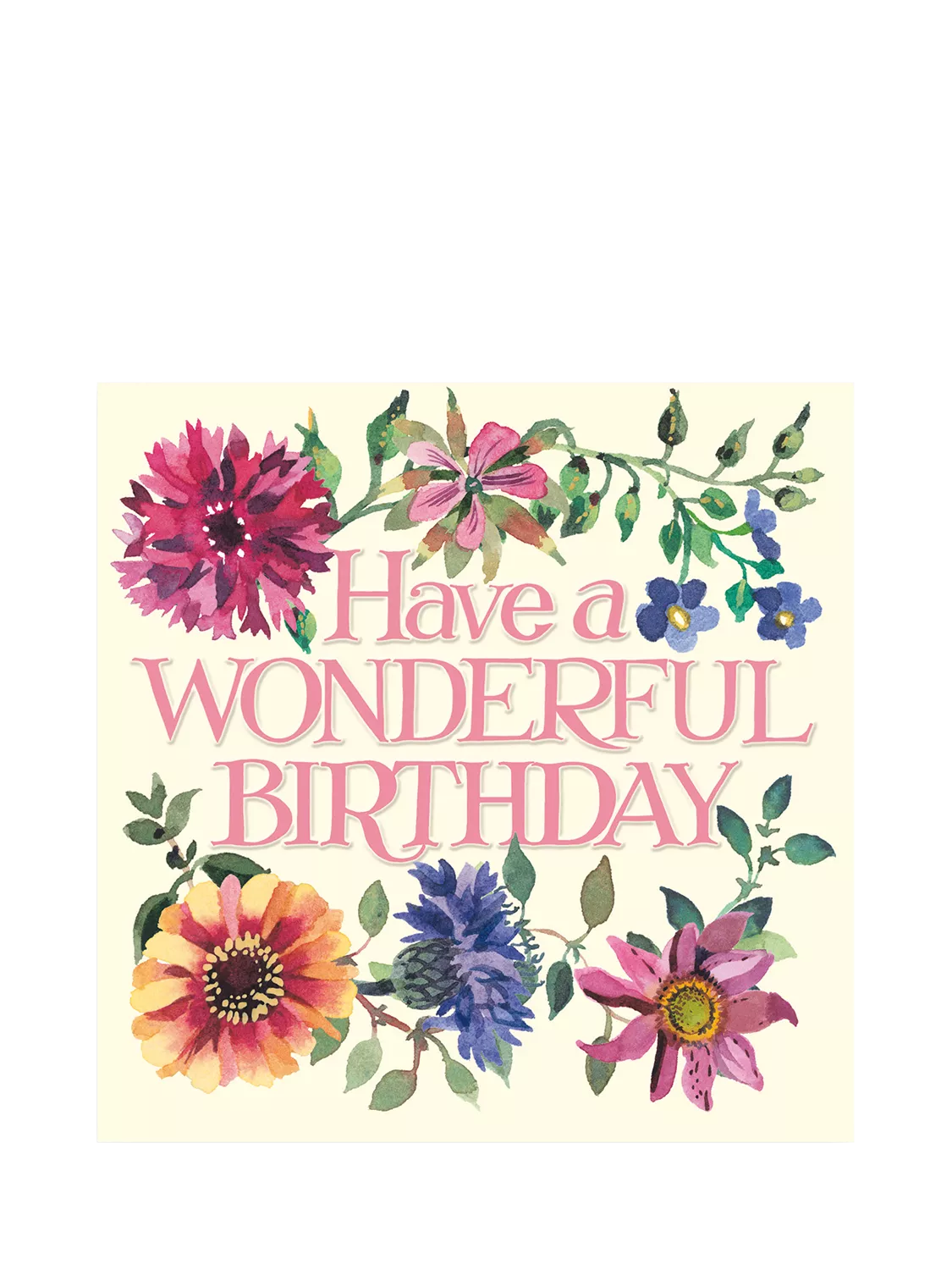 Emma Bridgewater mixed flowers birthday card, imported from the UK
