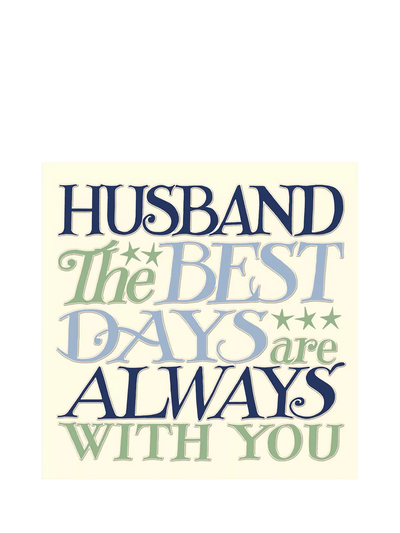 John Lewis Emma Bridgewater Best Days Husband Birthday Greetings Card- Buy online at McGrocer