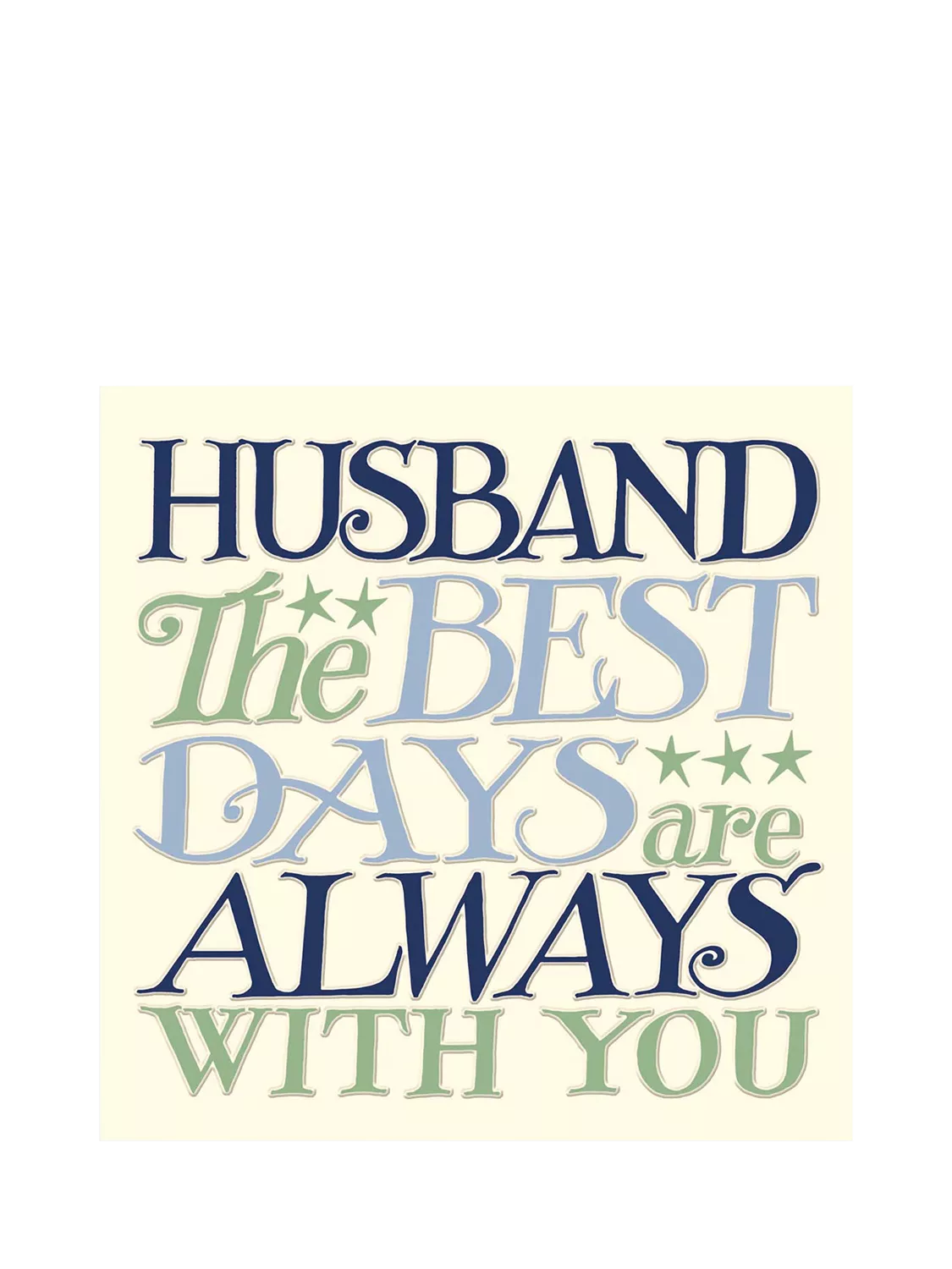 Emma Bridgewater husband birthday greetings card, UK version