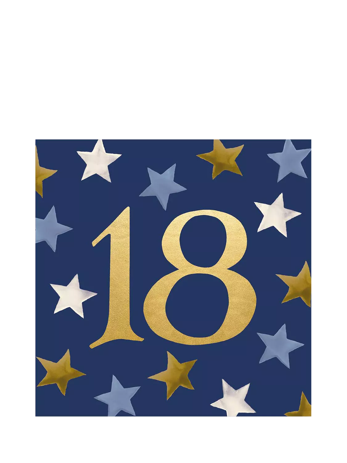 Emma Bridgewater Stars On Blue 18th birthday card - British product
