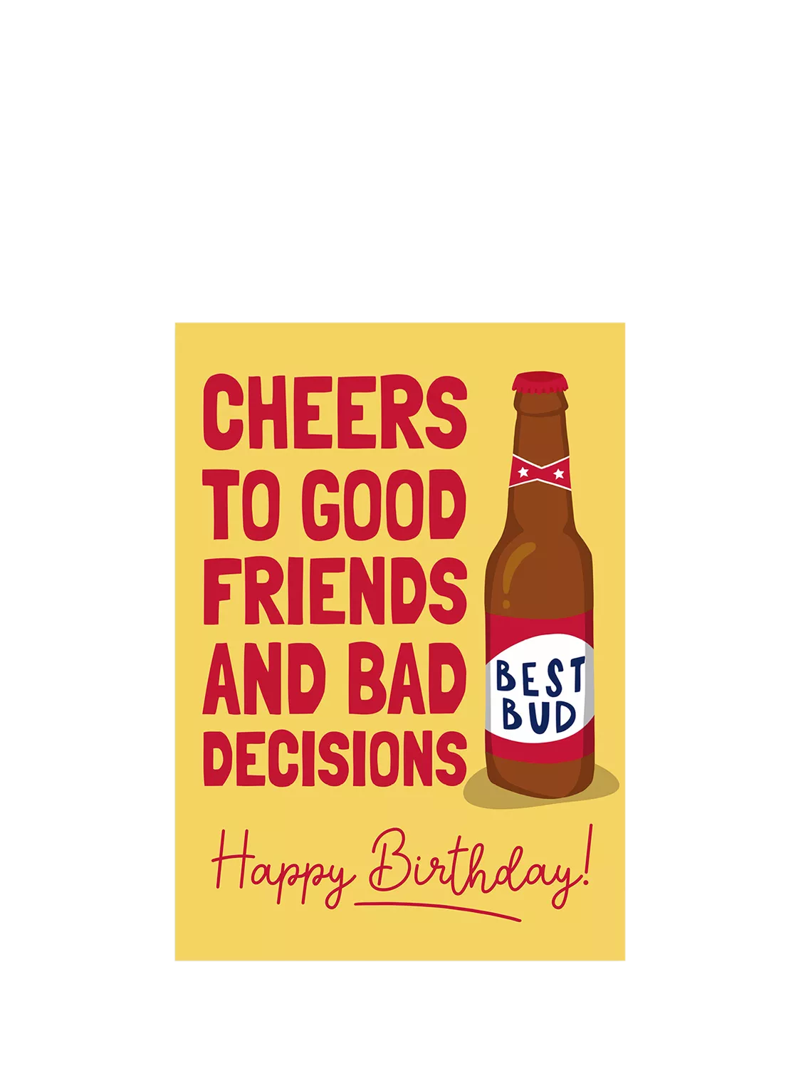 Running With Scissors beer bottle birthday card, imported from the UK