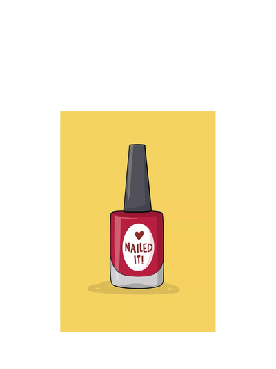 John Lewis Running With Scissors Nail Varnish Bottle Congratulations Card- Buy online at McGrocer
