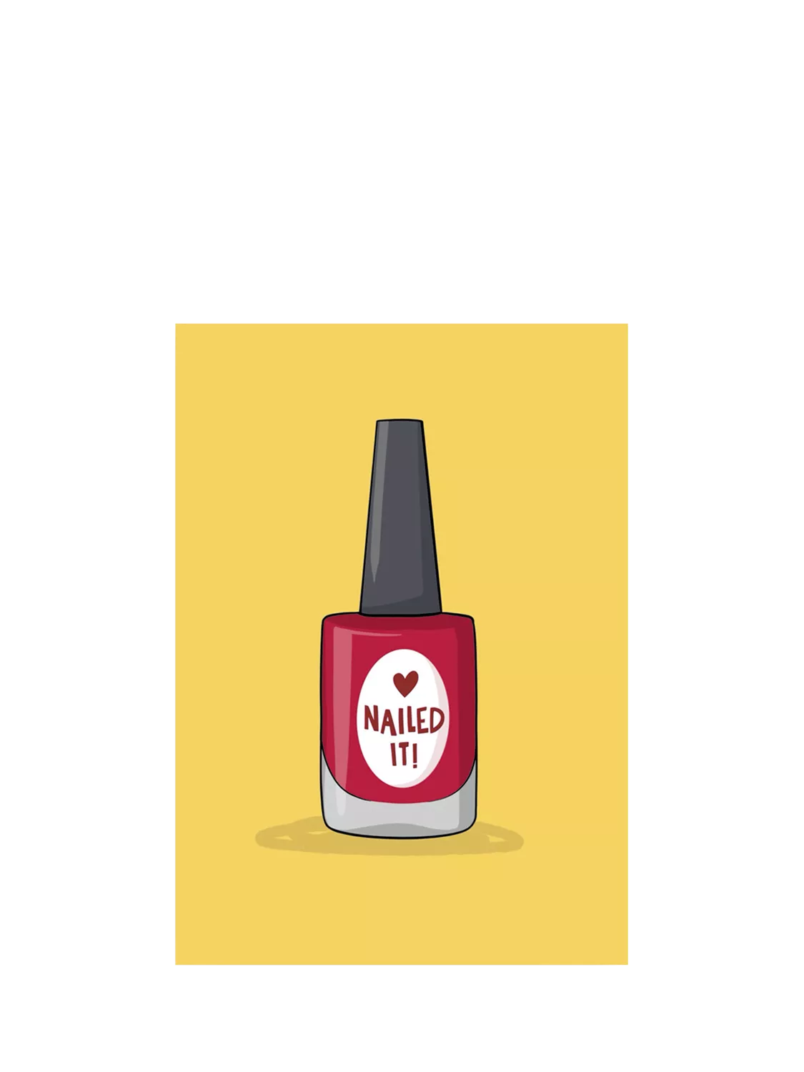 Running With Scissors nail varnish congratulations card (British brand)