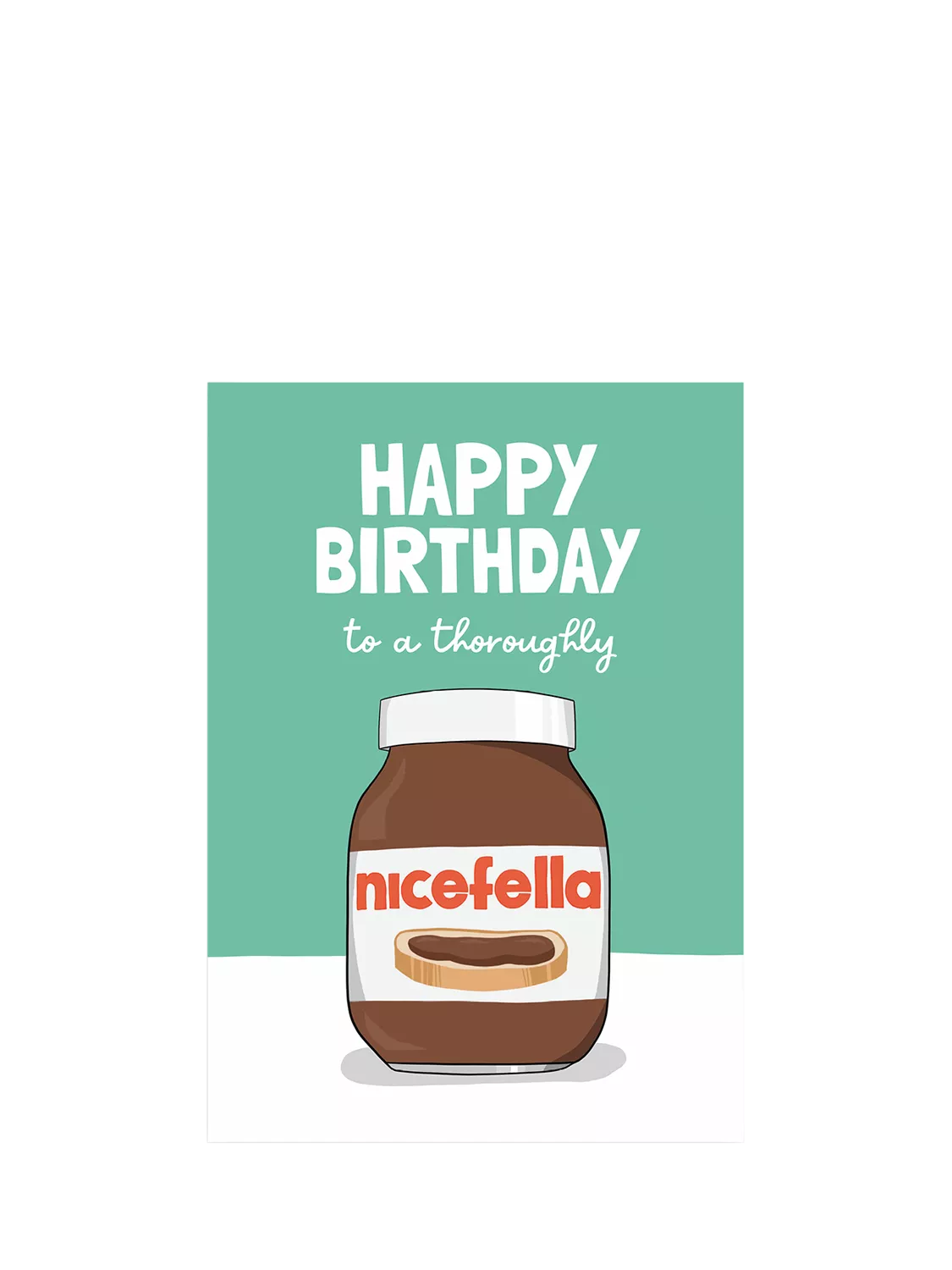 Running With Scissors chocolate spread birthday card, UK version