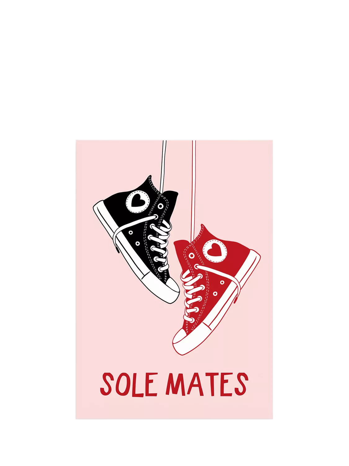 Running With Scissors Sole Mates anniversary card with red envelope (British brand)