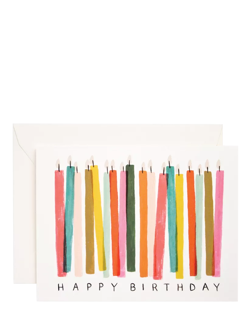 Rifle Paper Co birthday card blank inside natural envelope, UK version