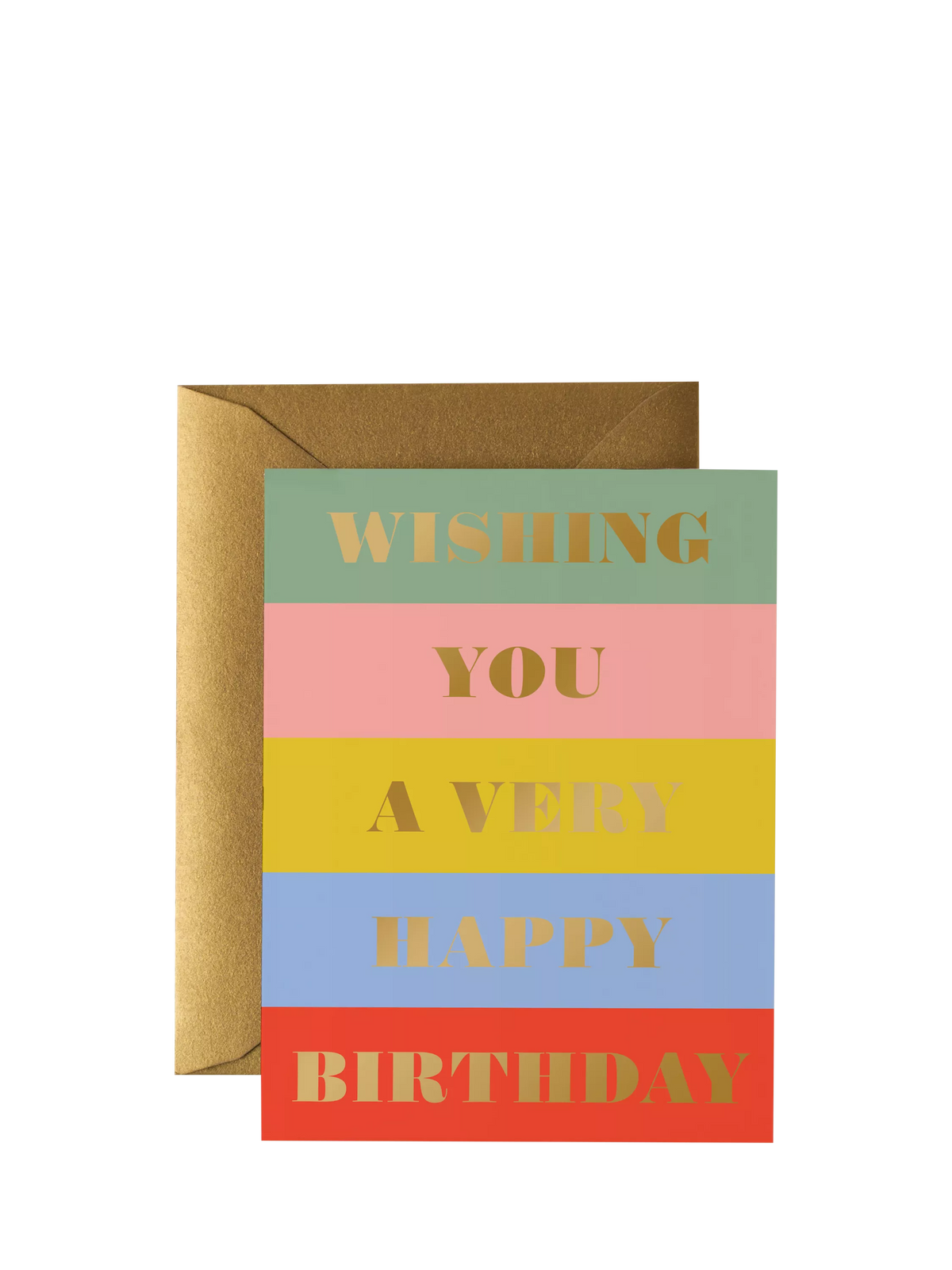 Rifle Paper Co. Stripes birthday card - British product
