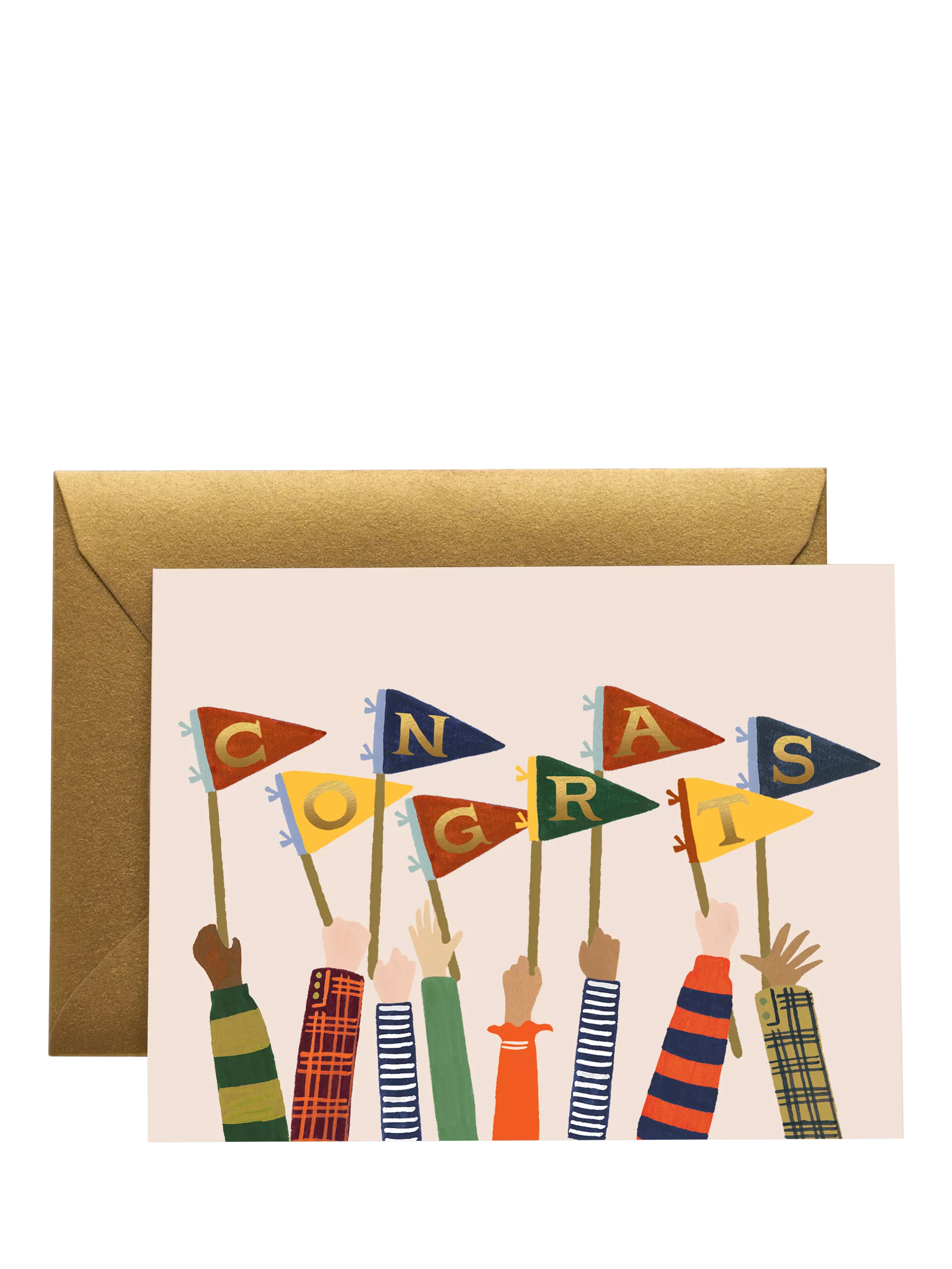 Rifle Paper Co. congratulations card with gold envelope, imported from the UK