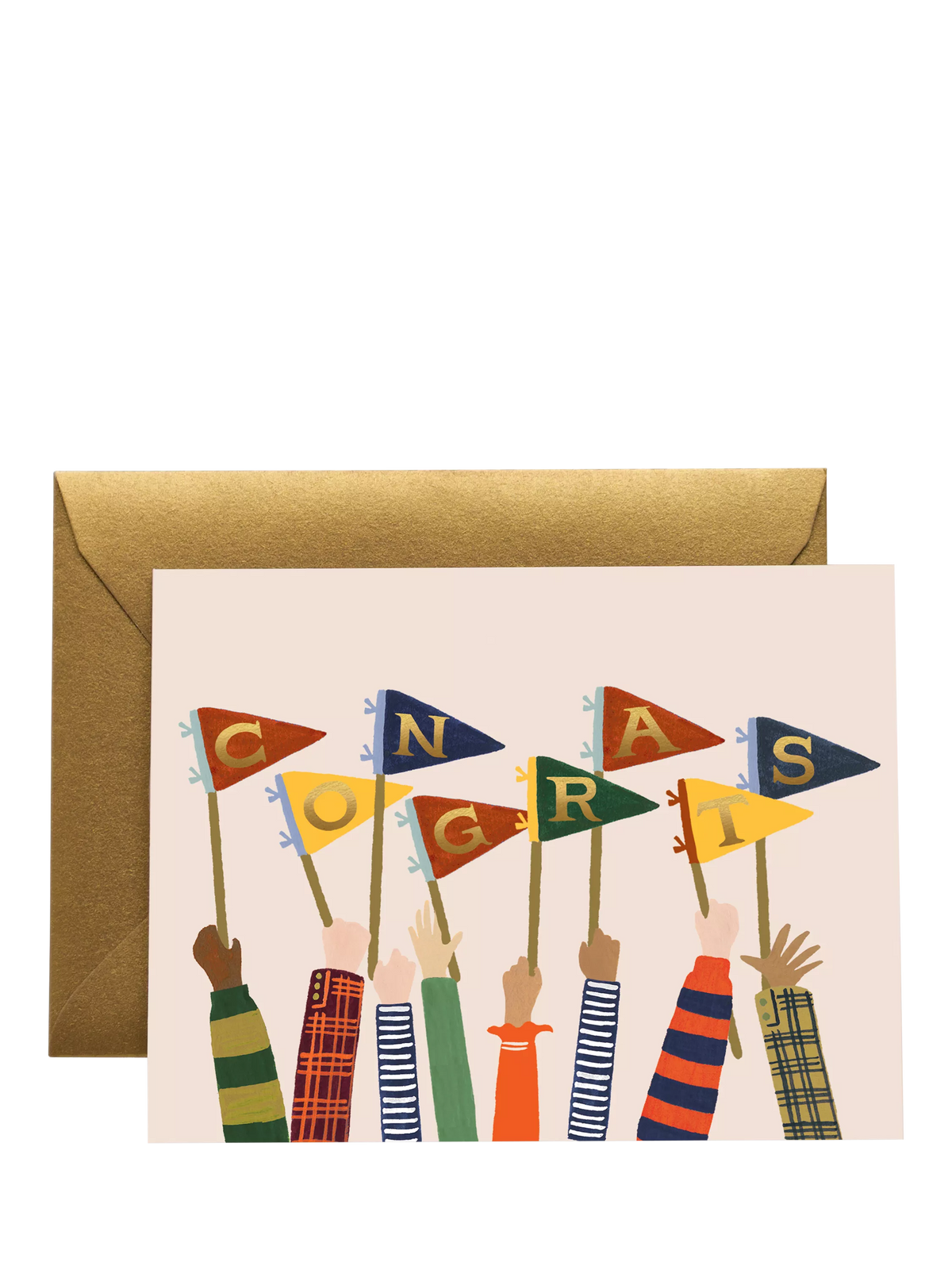 Rifle Paper Co. congratulations card with gold envelope, imported from the UK