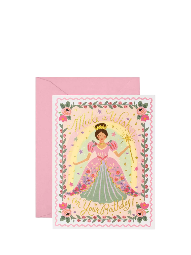 Rifle Paper Co Princess Wish birthday card, UK version
