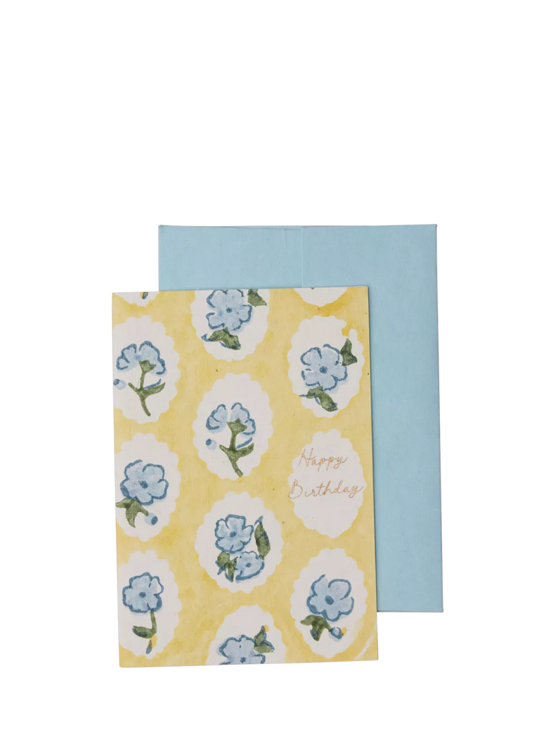 Paper Mirchi scallop tiles birthday card, imported from the UK
